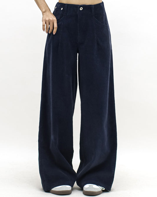 navy cord straight leg pants *pre-order*