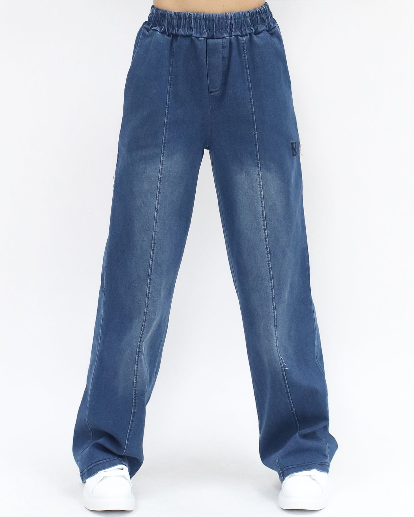 blue washed denim sweatshirt & pants set *pre-order*