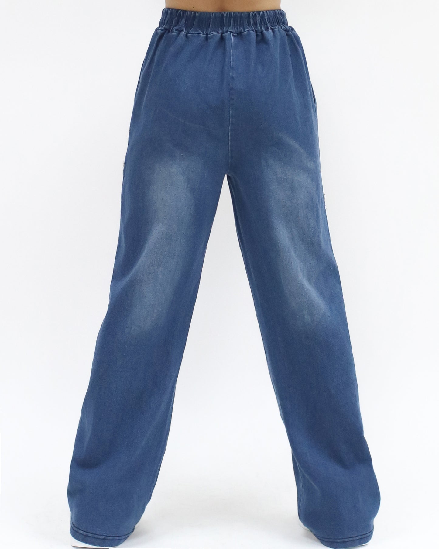 blue washed denim sweatshirt & pants set *pre-order*