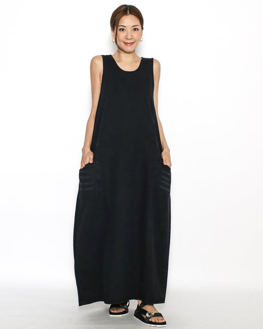 black washed denim longline dress *pre-order*
