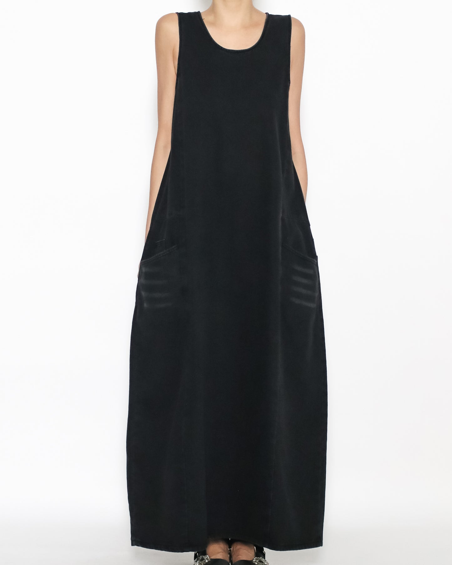 black washed denim longline dress *pre-order*