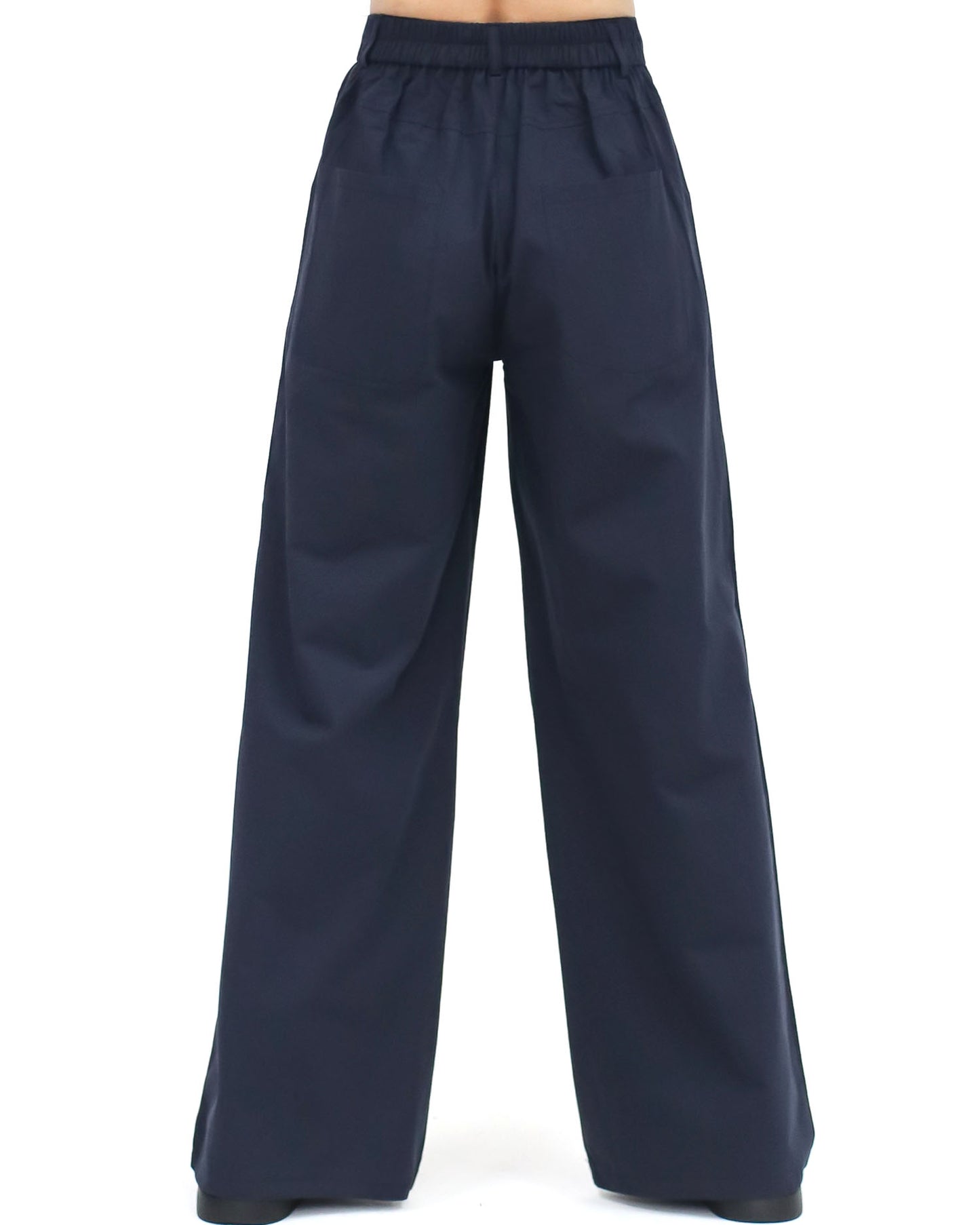 navy flare slip vest & straight pants set *pre-order*