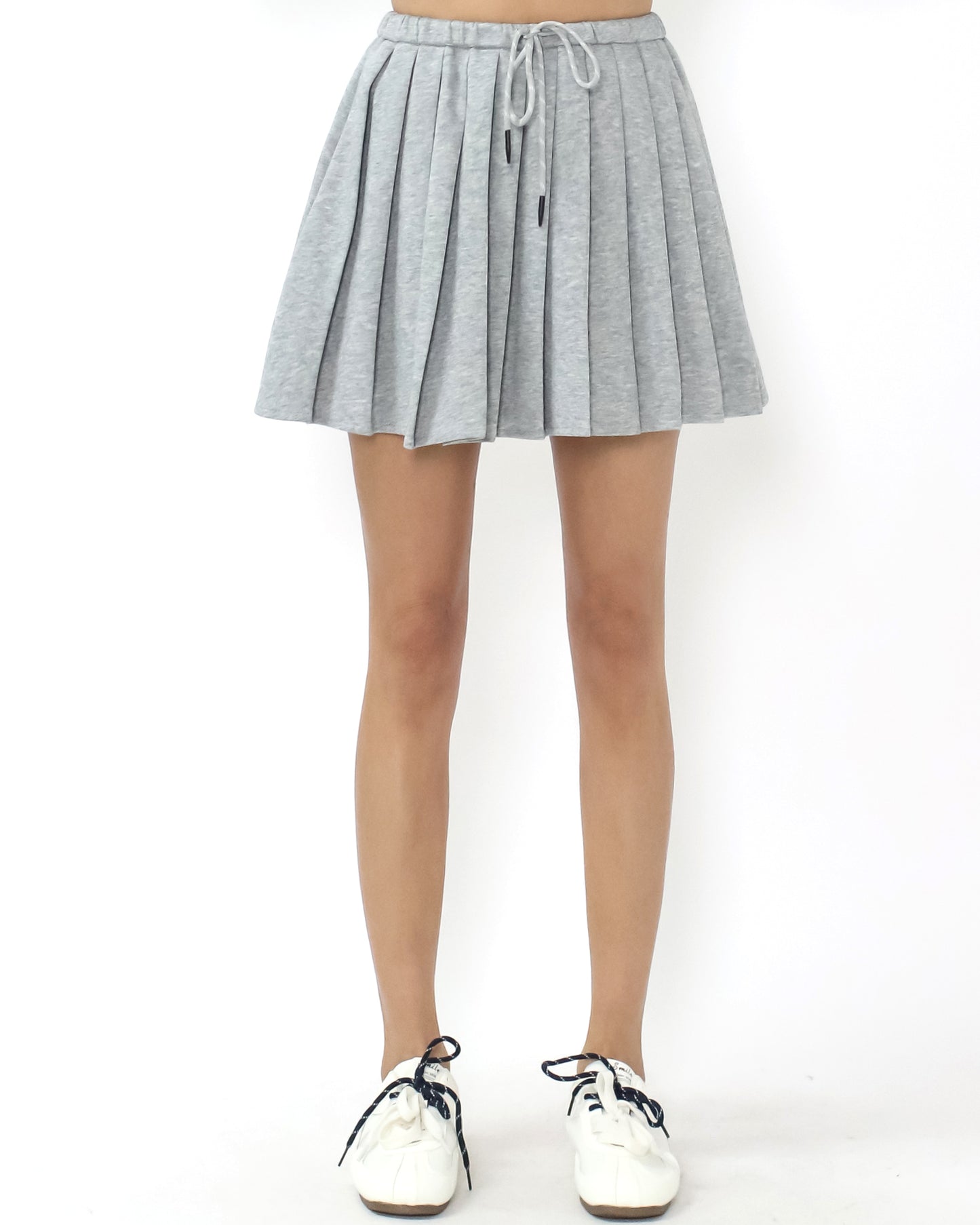 grey pleats sweat skorts *pre-order*