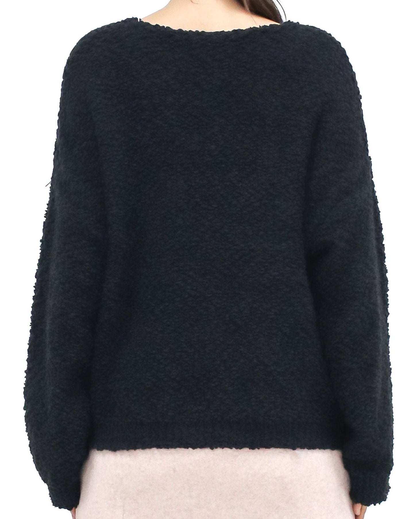 black texture knitted top *pre-order*