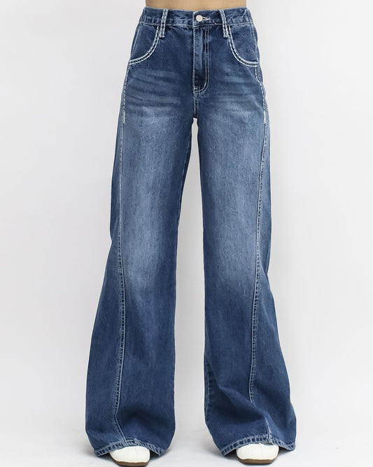 washed denim straight legs jeans *pre-order*