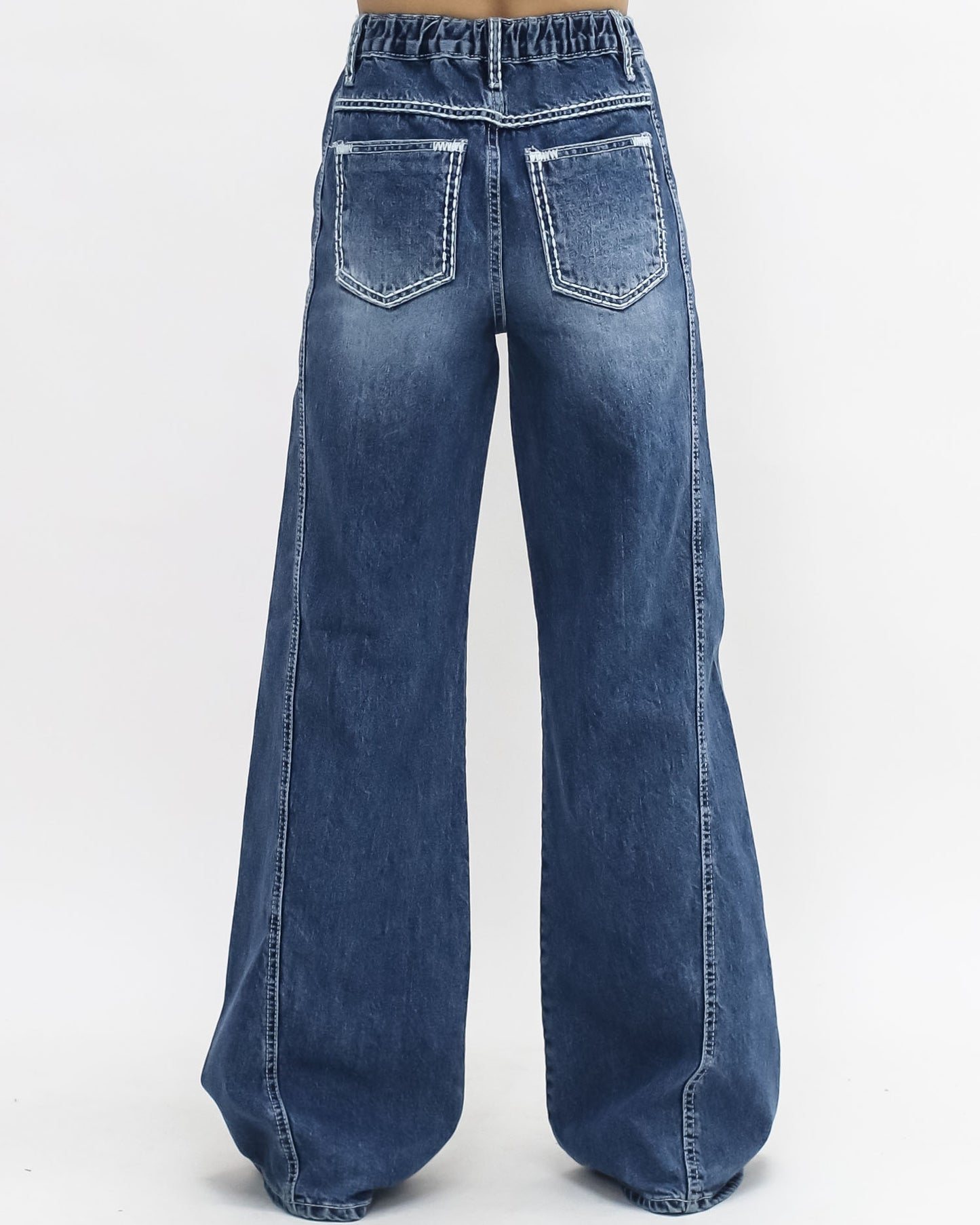 washed denim straight legs jeans *pre-order*