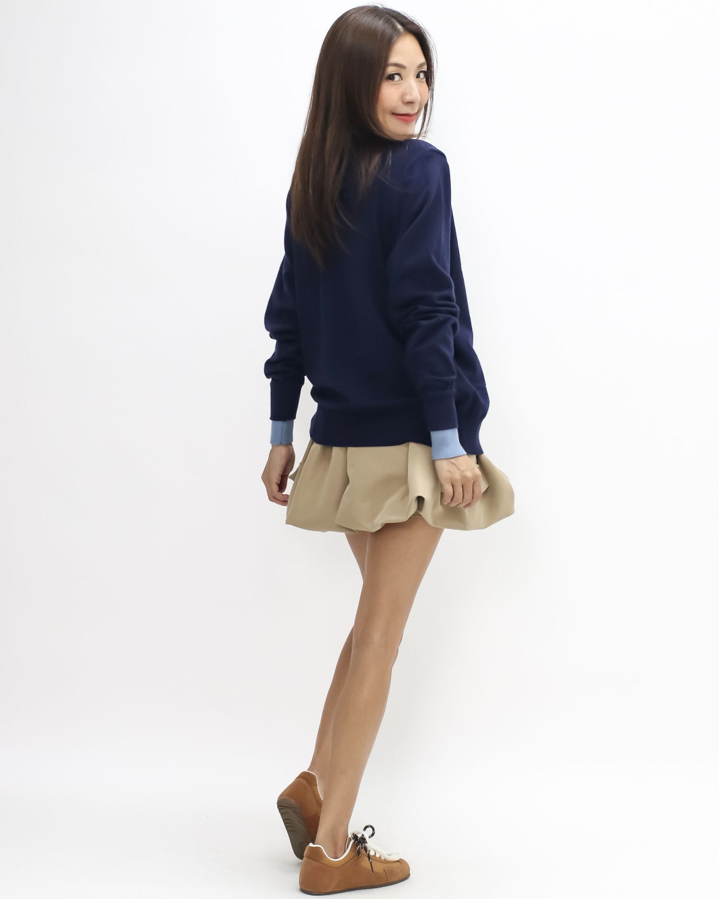 navy & blue layer knitted cardigan *pre-order*