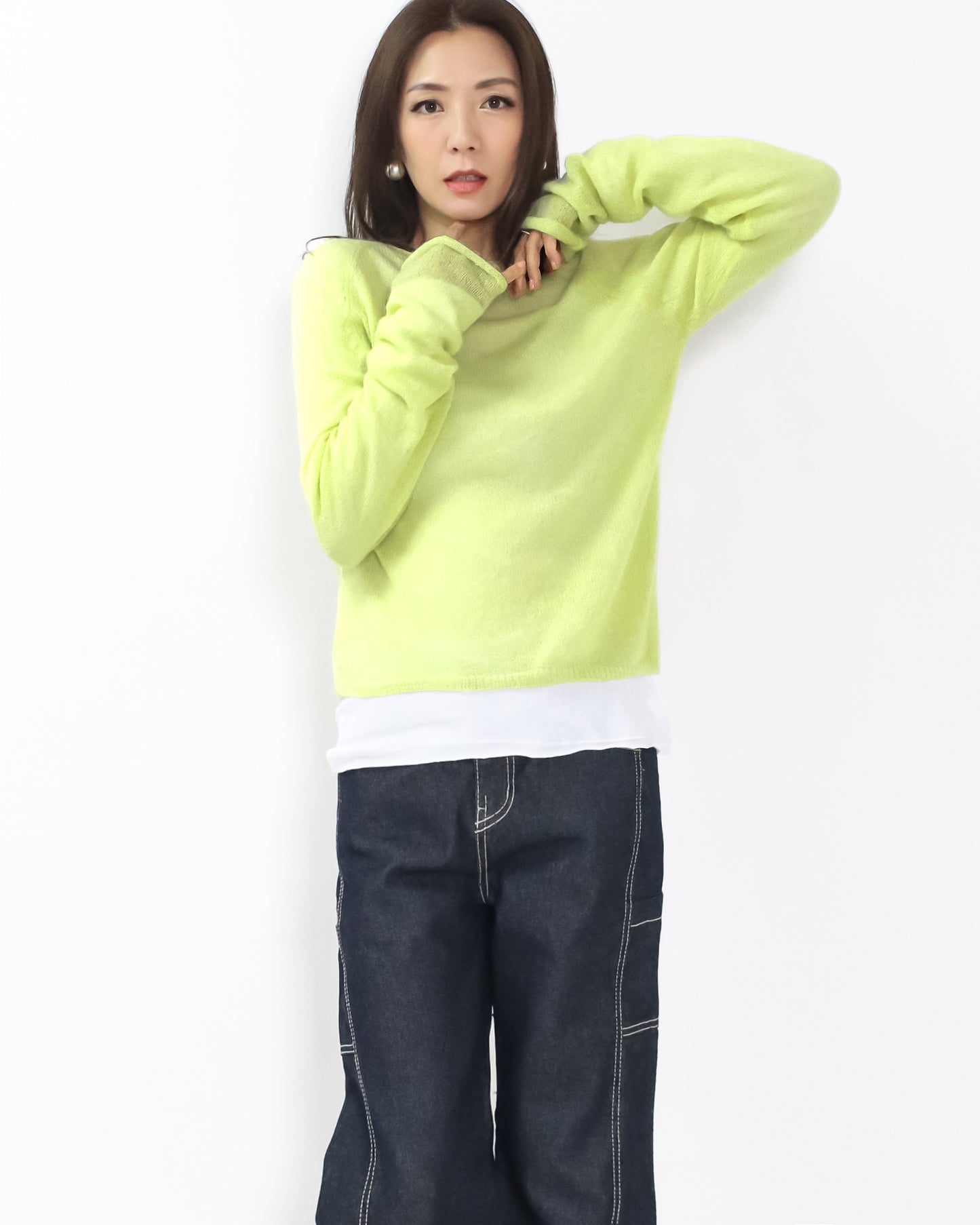 yellow mohair knitted top *pre-order*