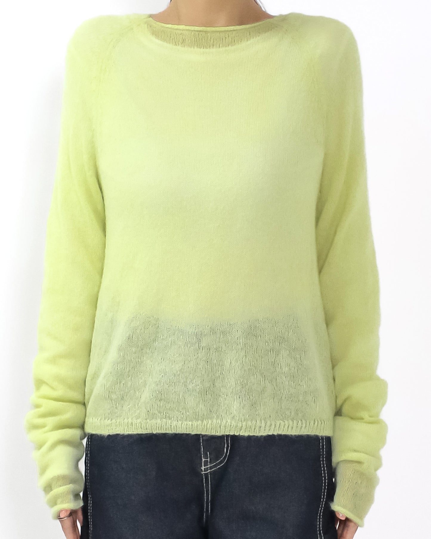 yellow mohair knitted top *pre-order*