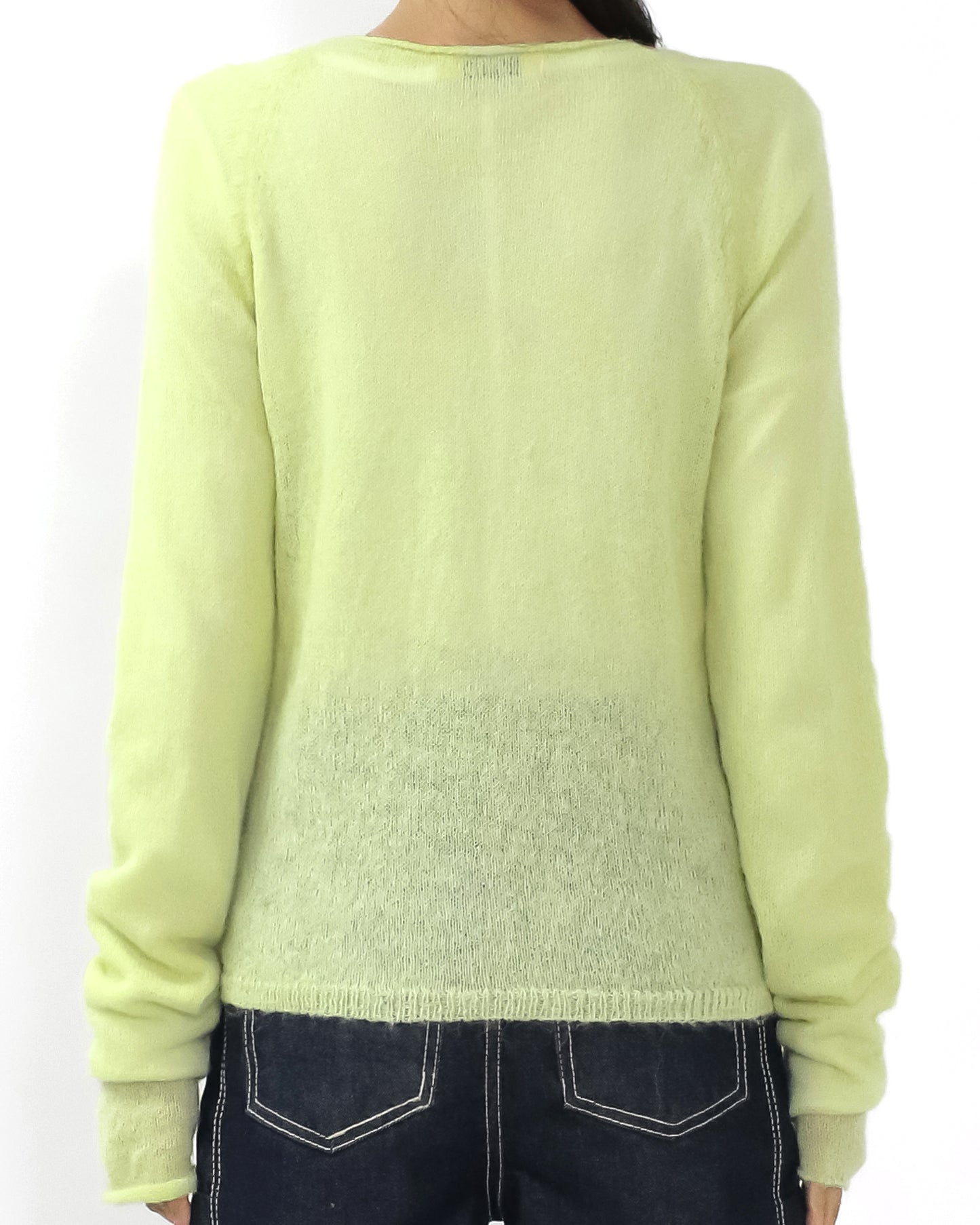 yellow mohair knitted top *pre-order*