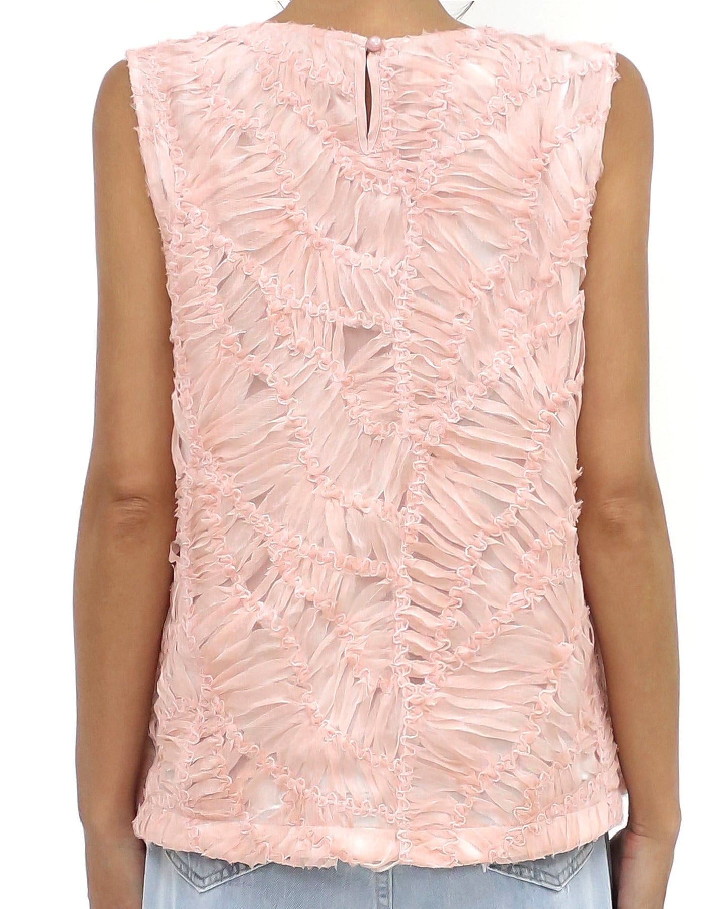 pink crochet lace vest *pre-order*