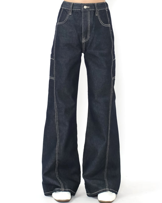 indigo denim straight legs jeans *pre-order*