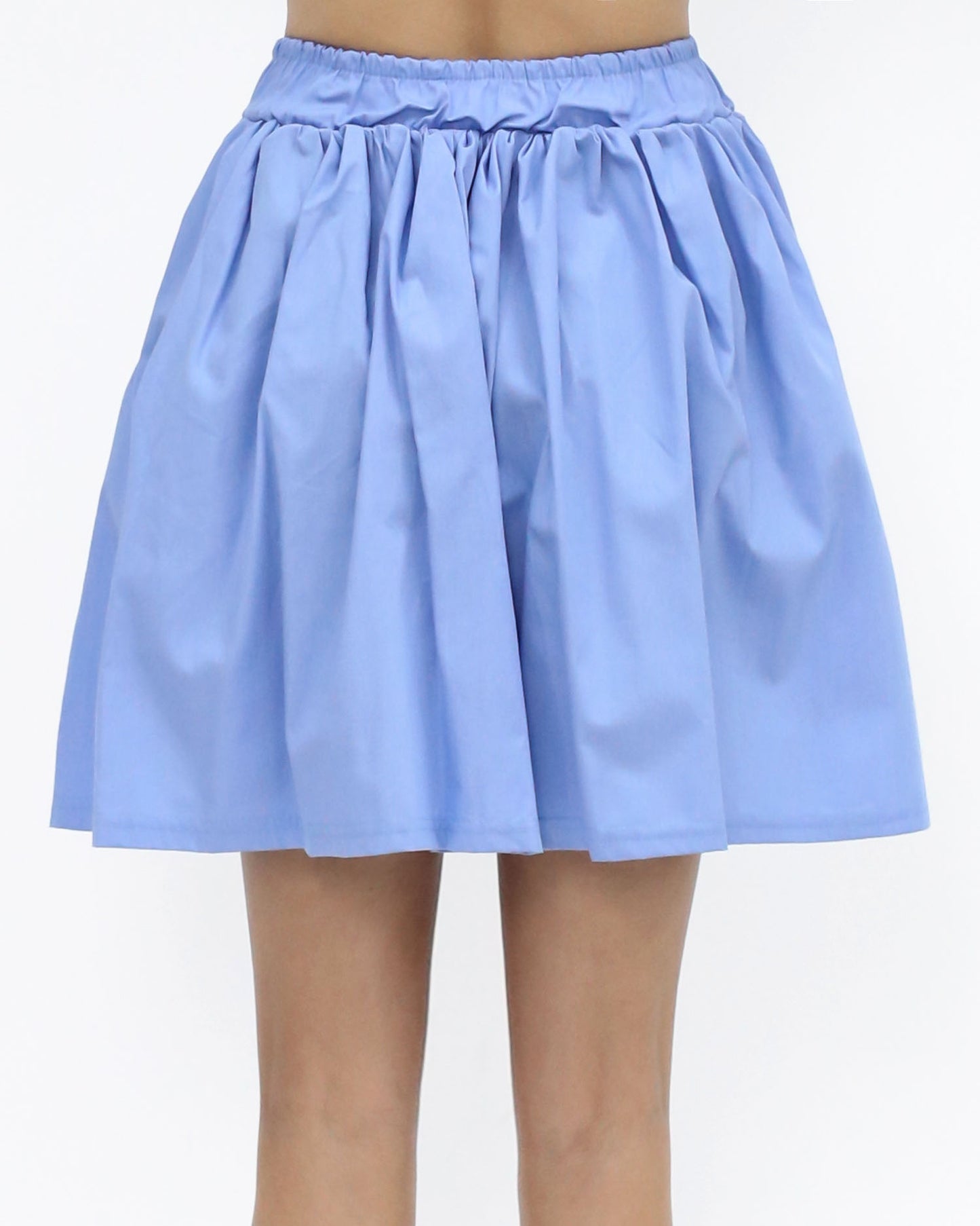 blue flare skirt