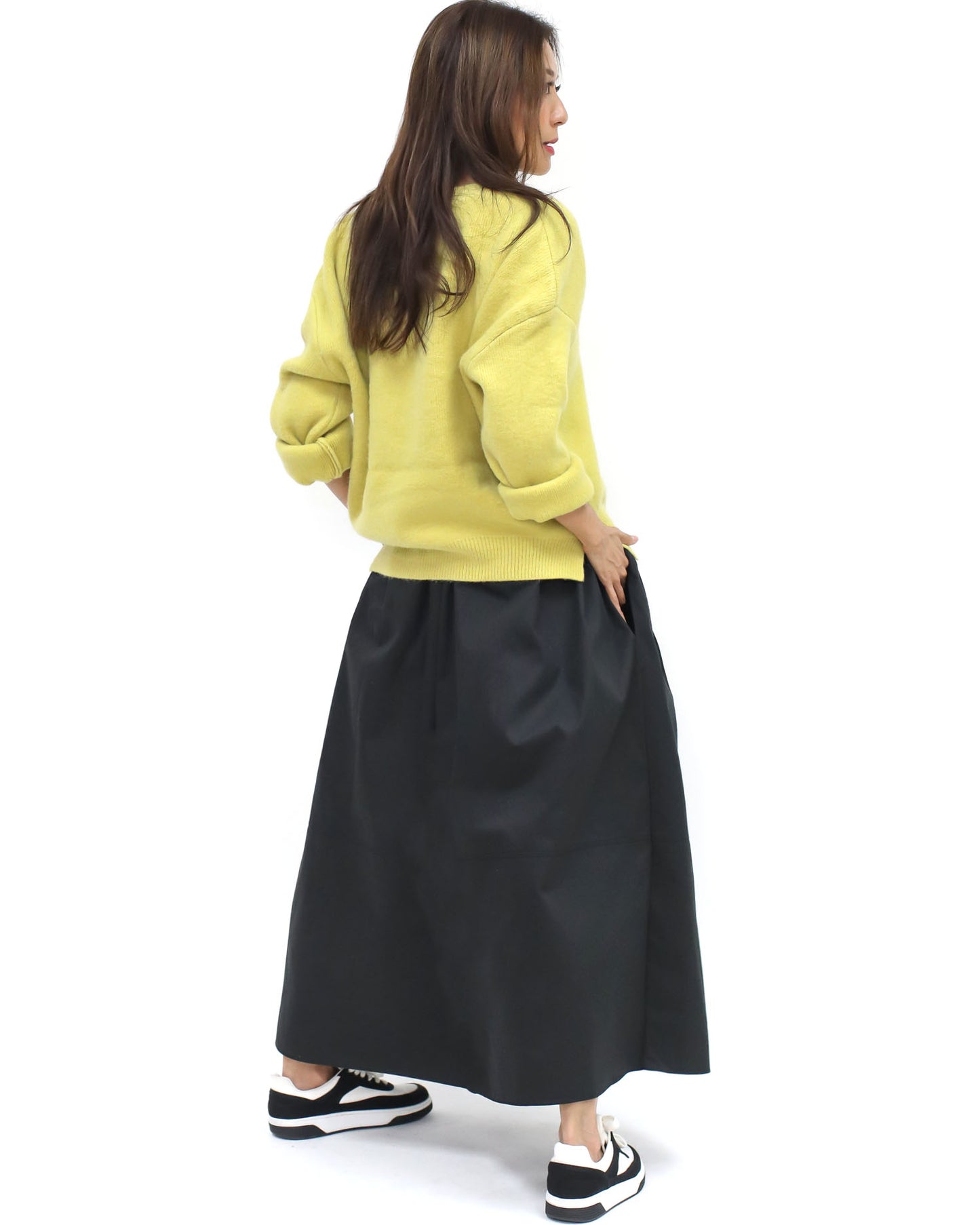 black flare cotton shirt skirt *pre-order*