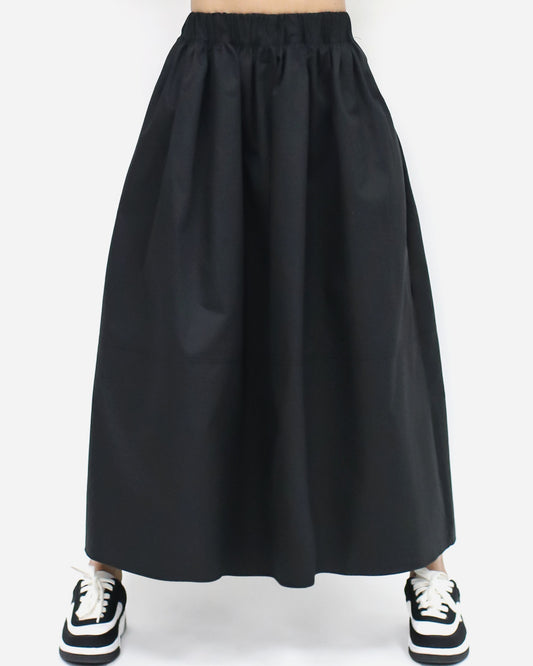 black flare cotton shirt skirt *pre-order*