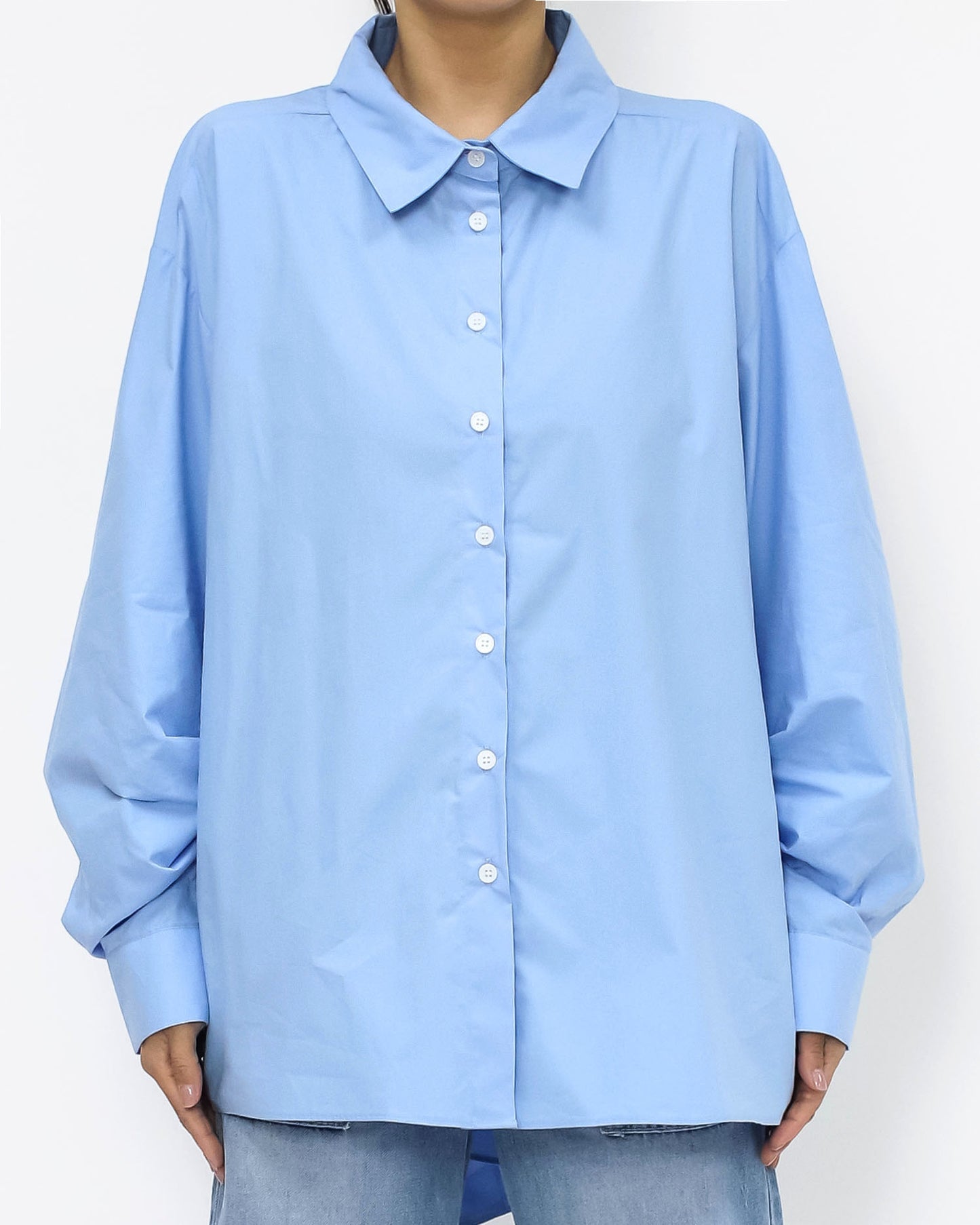 blue twisted back shirt *pre-order*