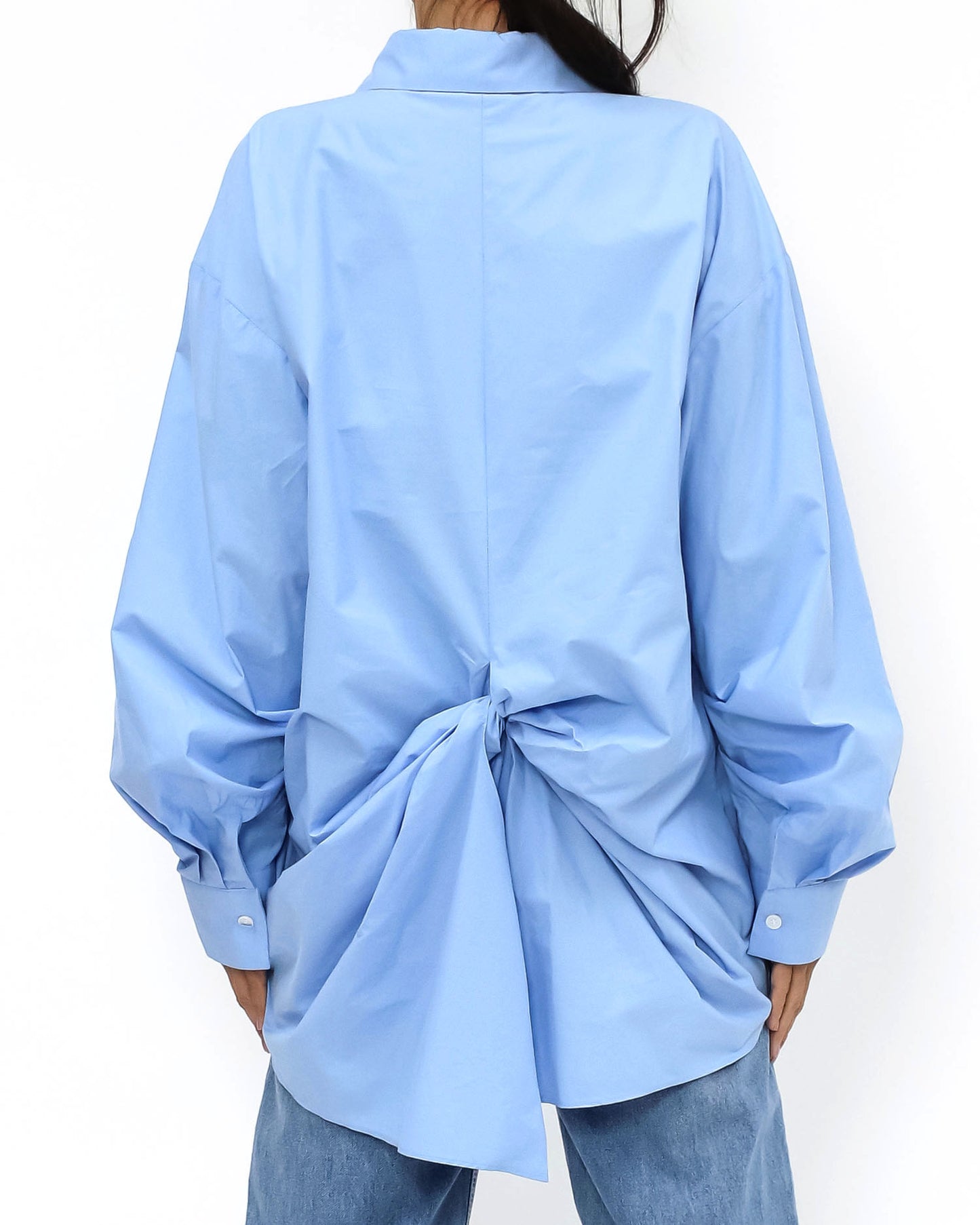 blue twisted back shirt *pre-order*