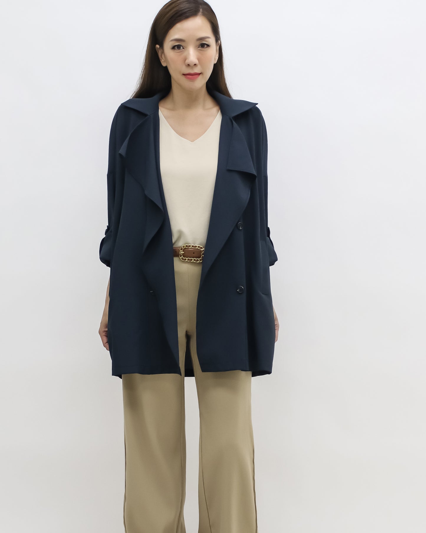 navy texture autumn jacket