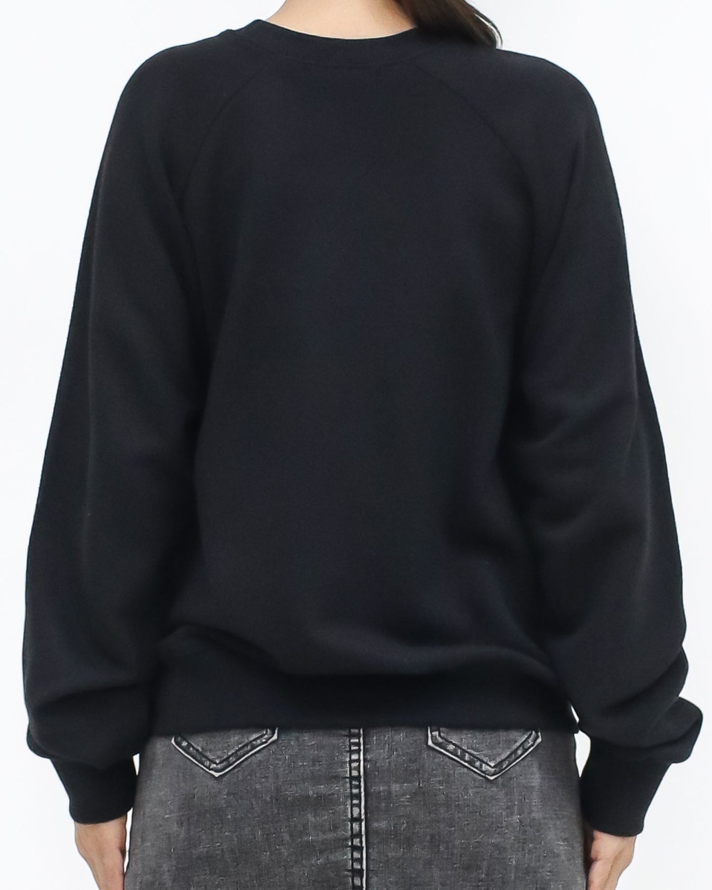 black & ivory bow printed sweatshirt *pre-order*