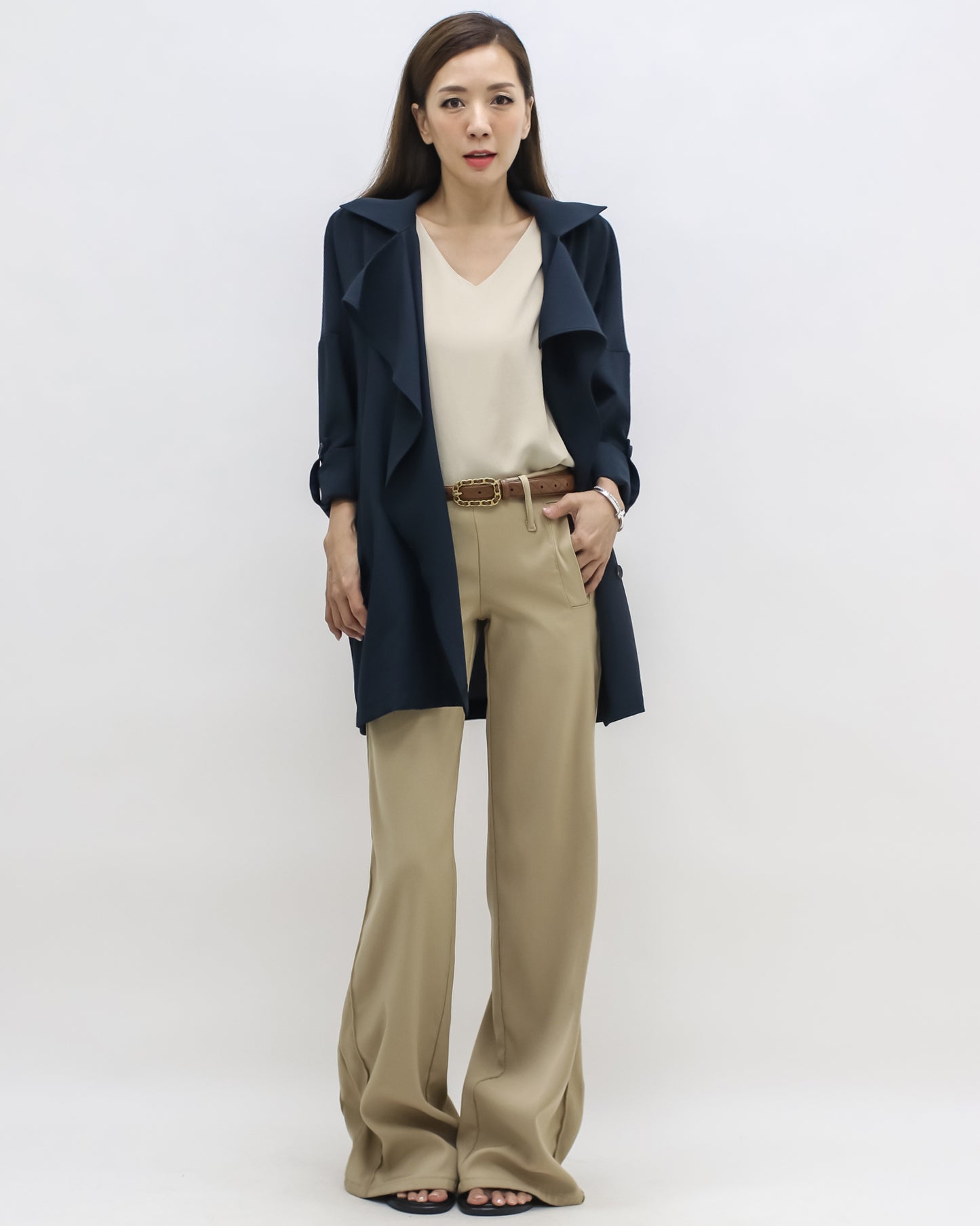 navy texture autumn jacket