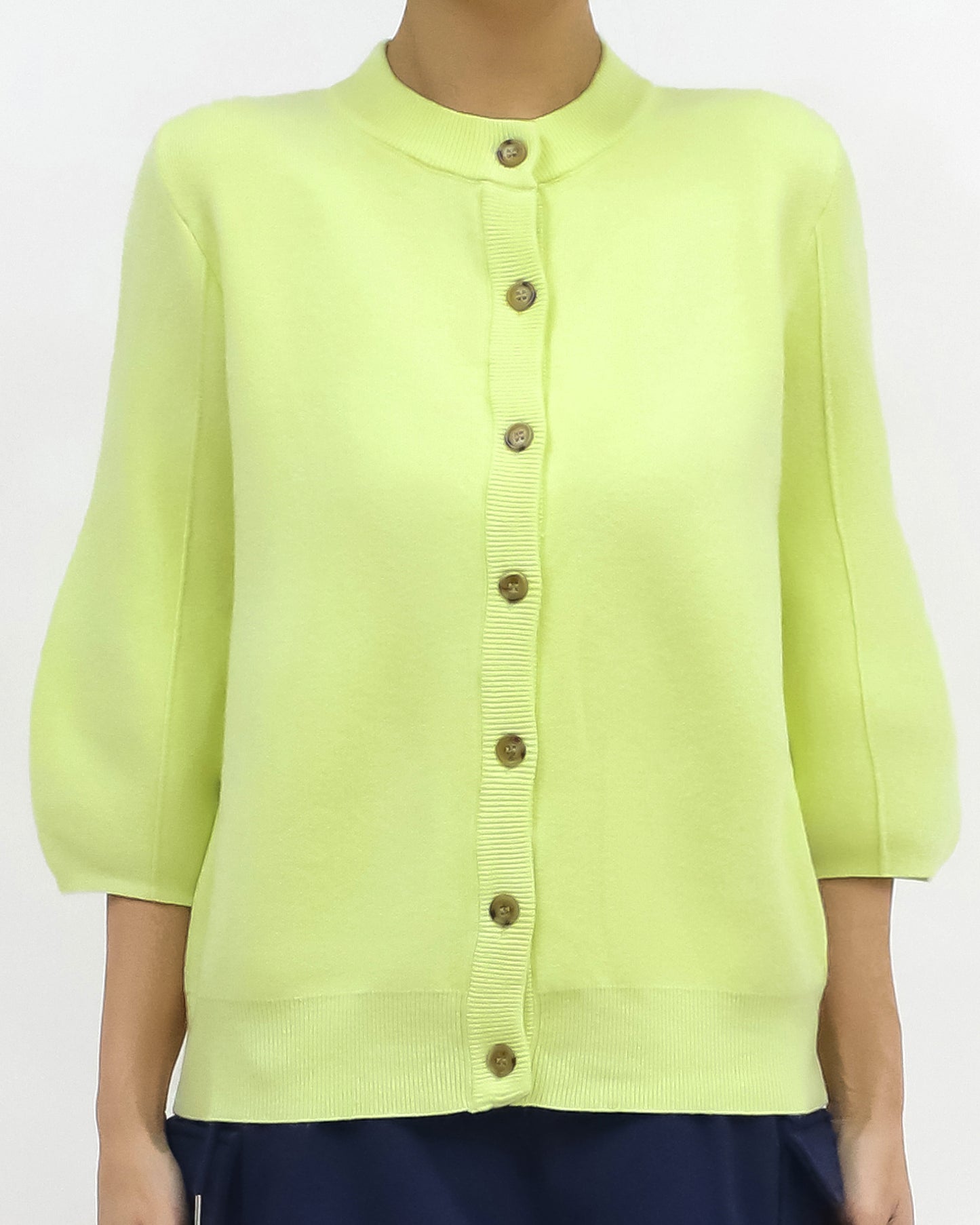 neon yellow knitted cardigan *pre-order*