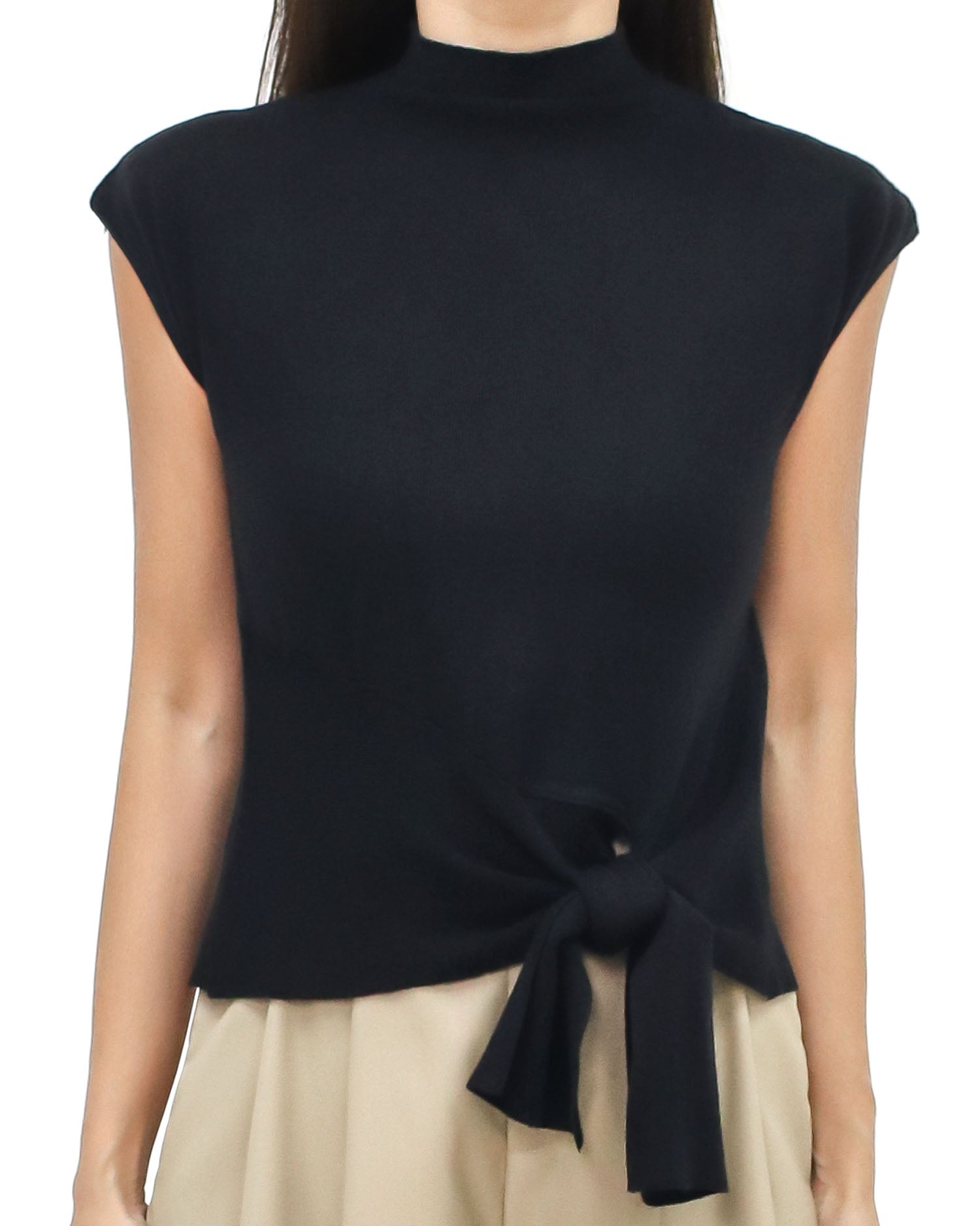 black tie front knitted top *preorder* STYLEGAL