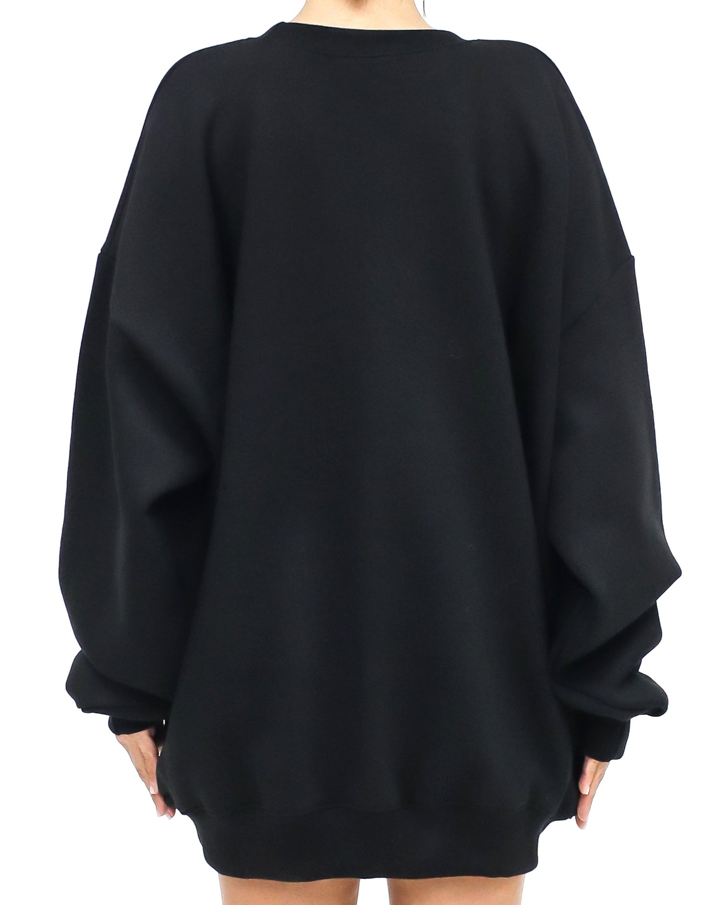 black stitched front sweatshirt *pre-order*