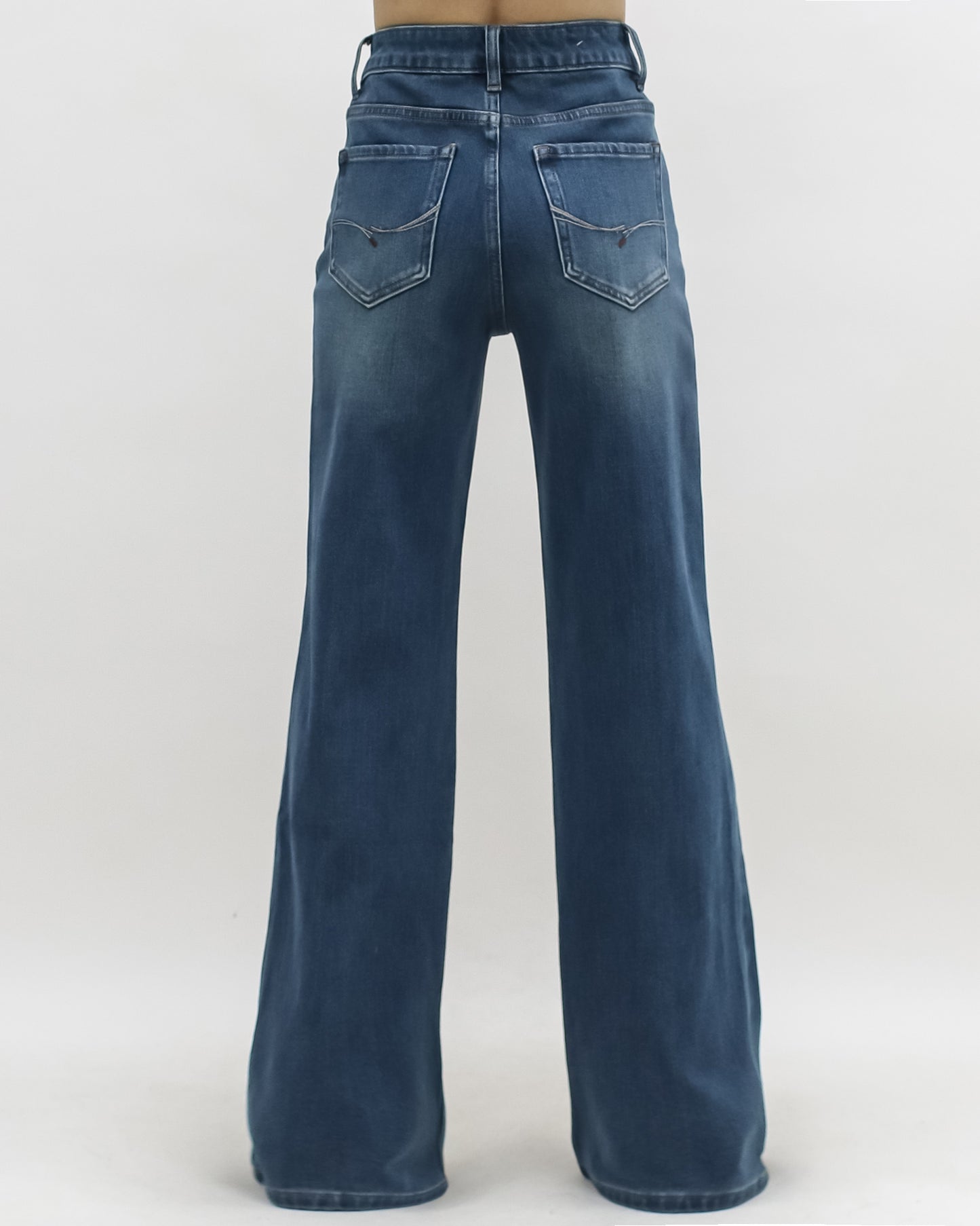 washed blue panel side denim jeans *pre-order*