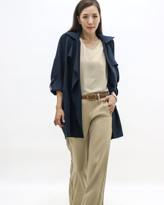 navy texture autumn jacket