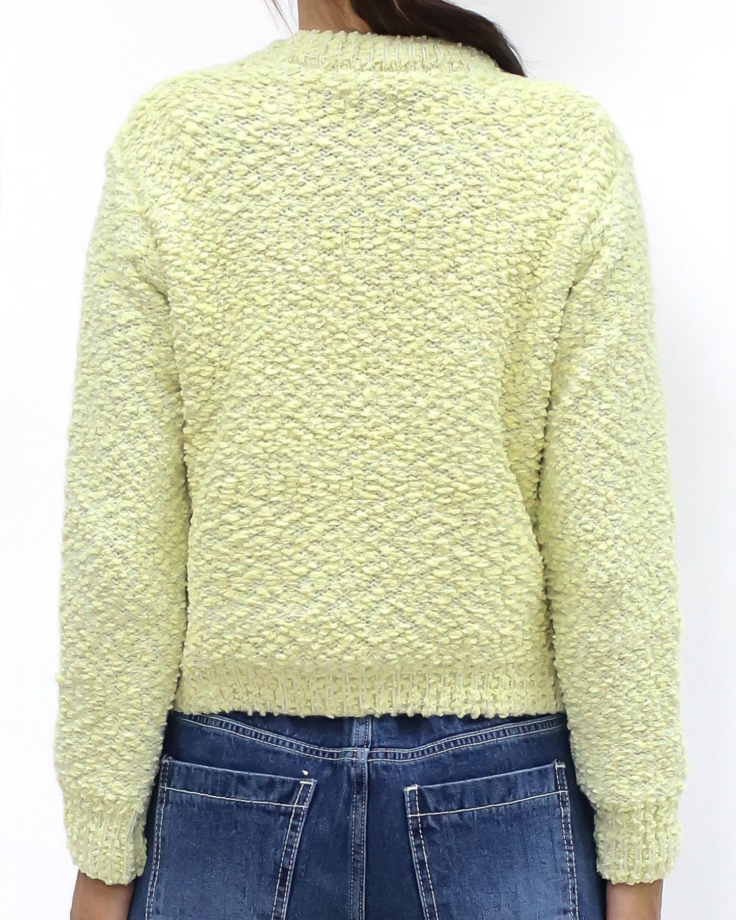 lime knitted cardigan *pre-order*