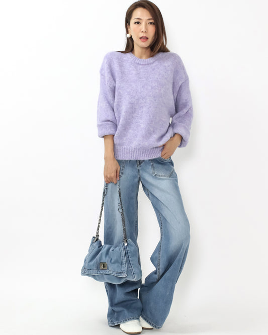 lilac mohair knitted top *pre-order*