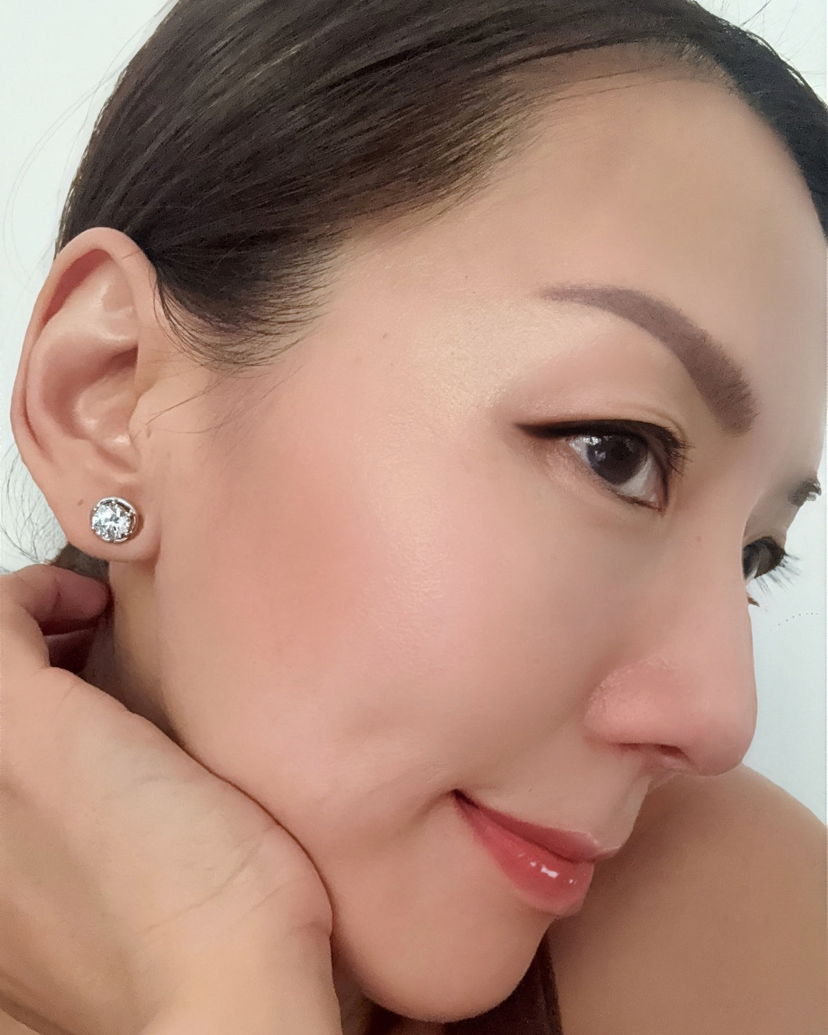 GAL 彩色人造鑽石耳釘