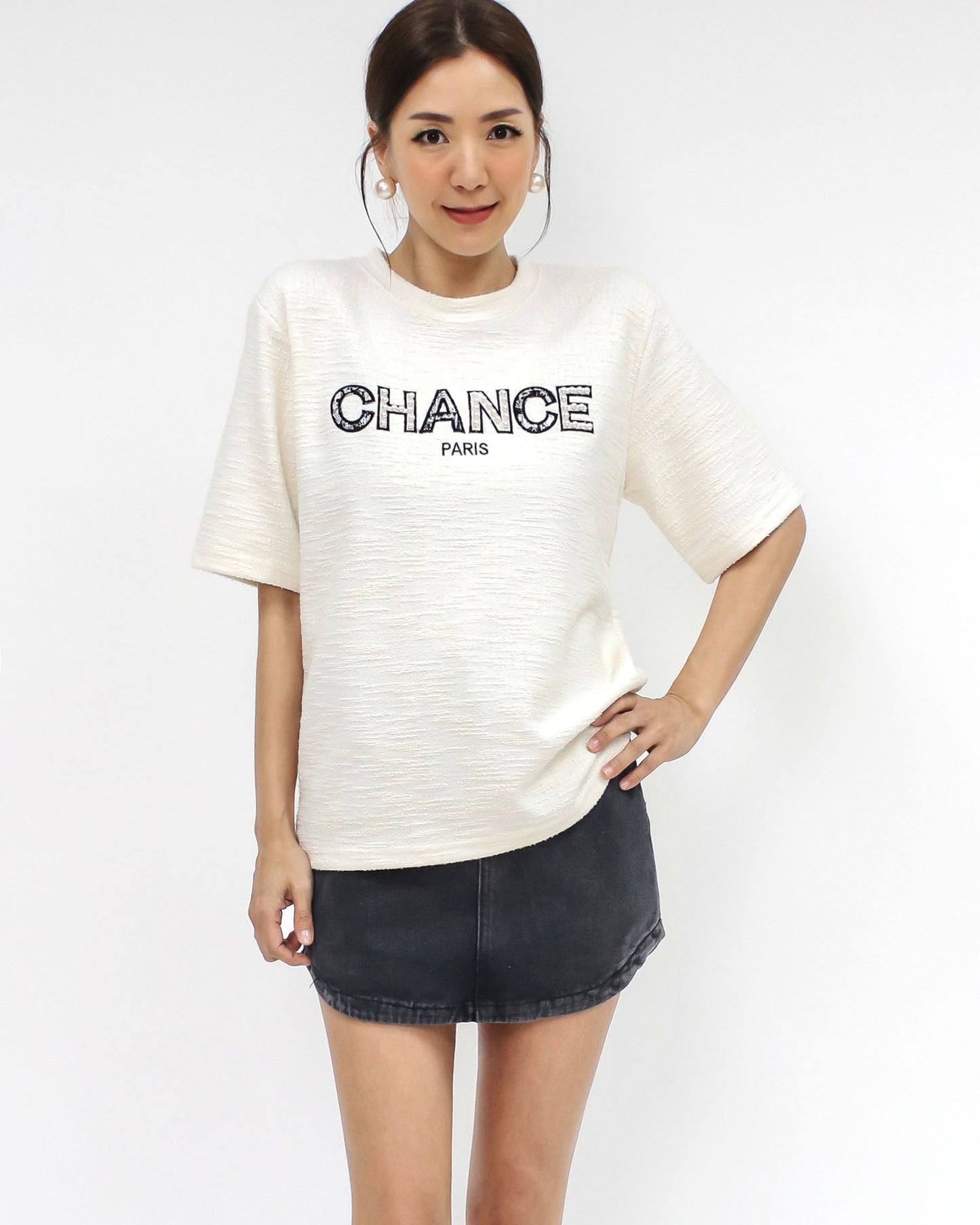 ivory CHANCE texture tee *pre-order*