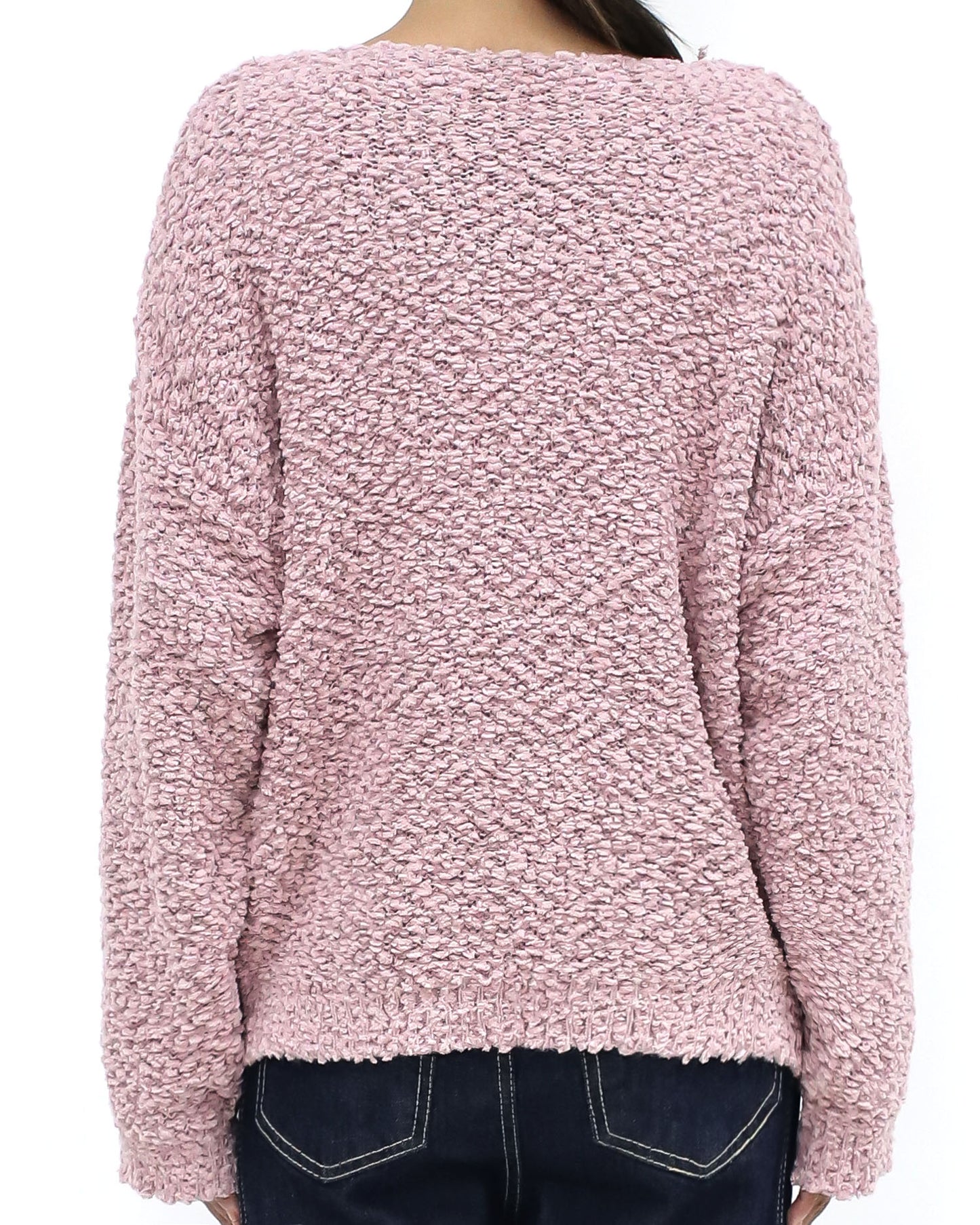 pink texture knitted top *pre-order*