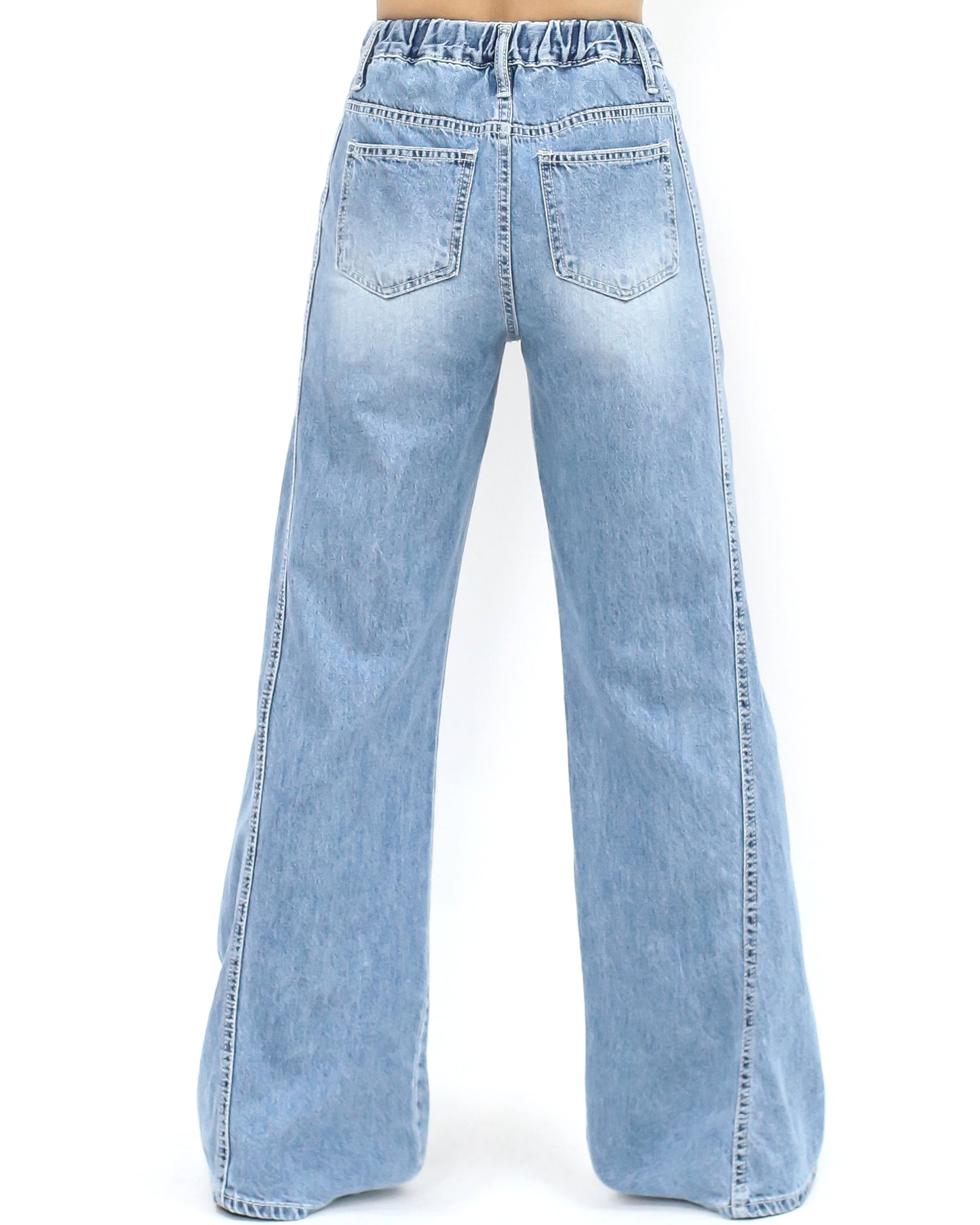 blue denim flare jeans *pre-order*