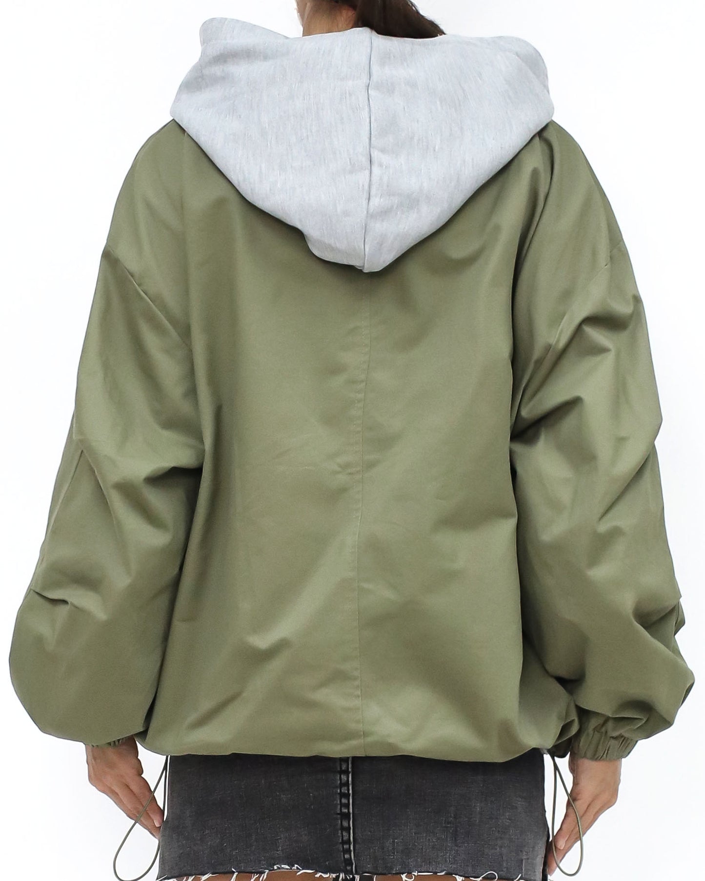 green & grey sweat hoodie jacket *pre-order*