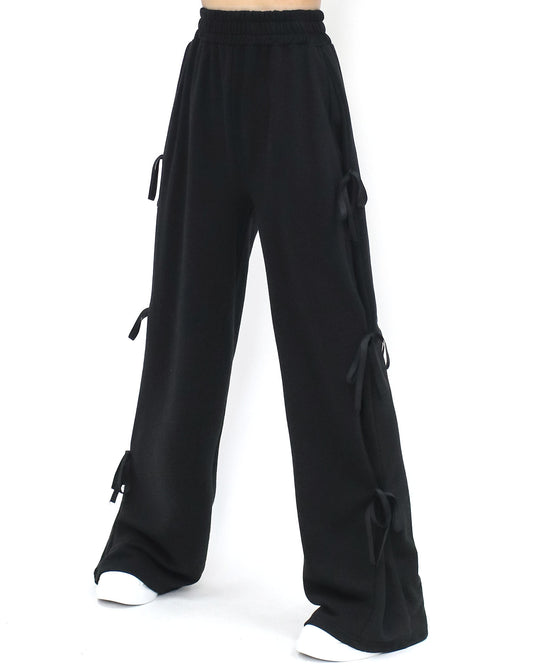 black bows sides sweat pants *pre-order*