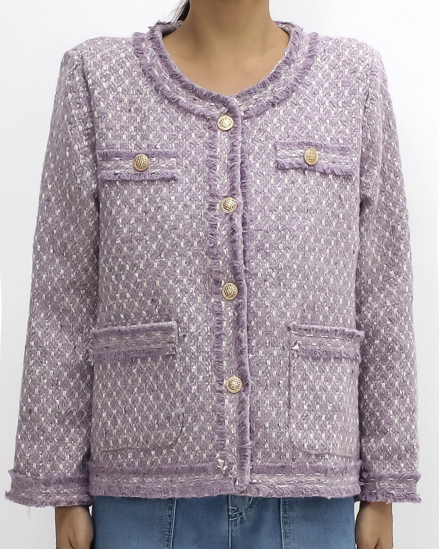 lilac luxe tweed jacket *pre-order*