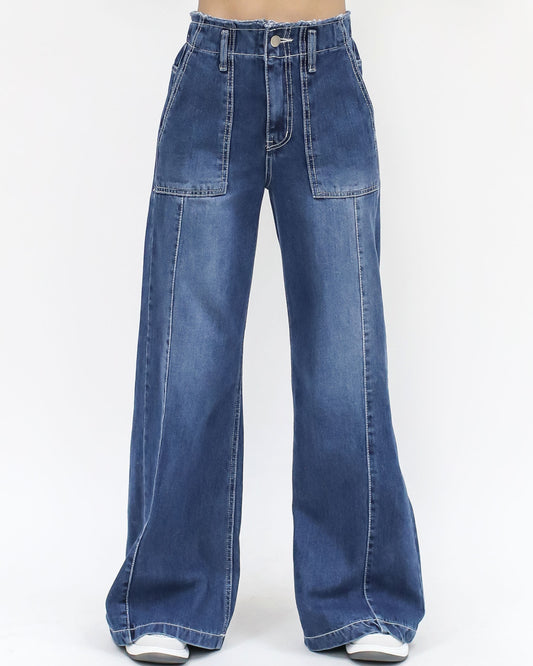 washed denim straight legs jeans *pre-order*