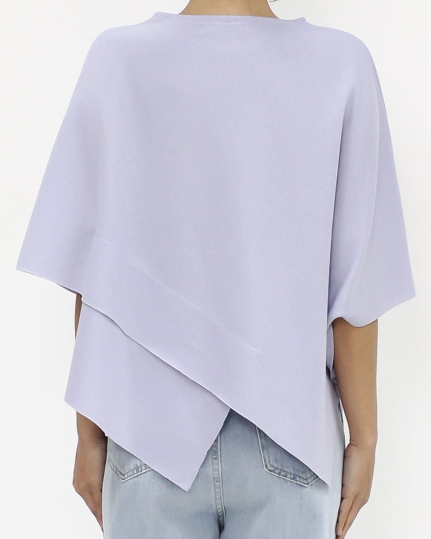 lilac cape asymmetric hem tee *pre-order*