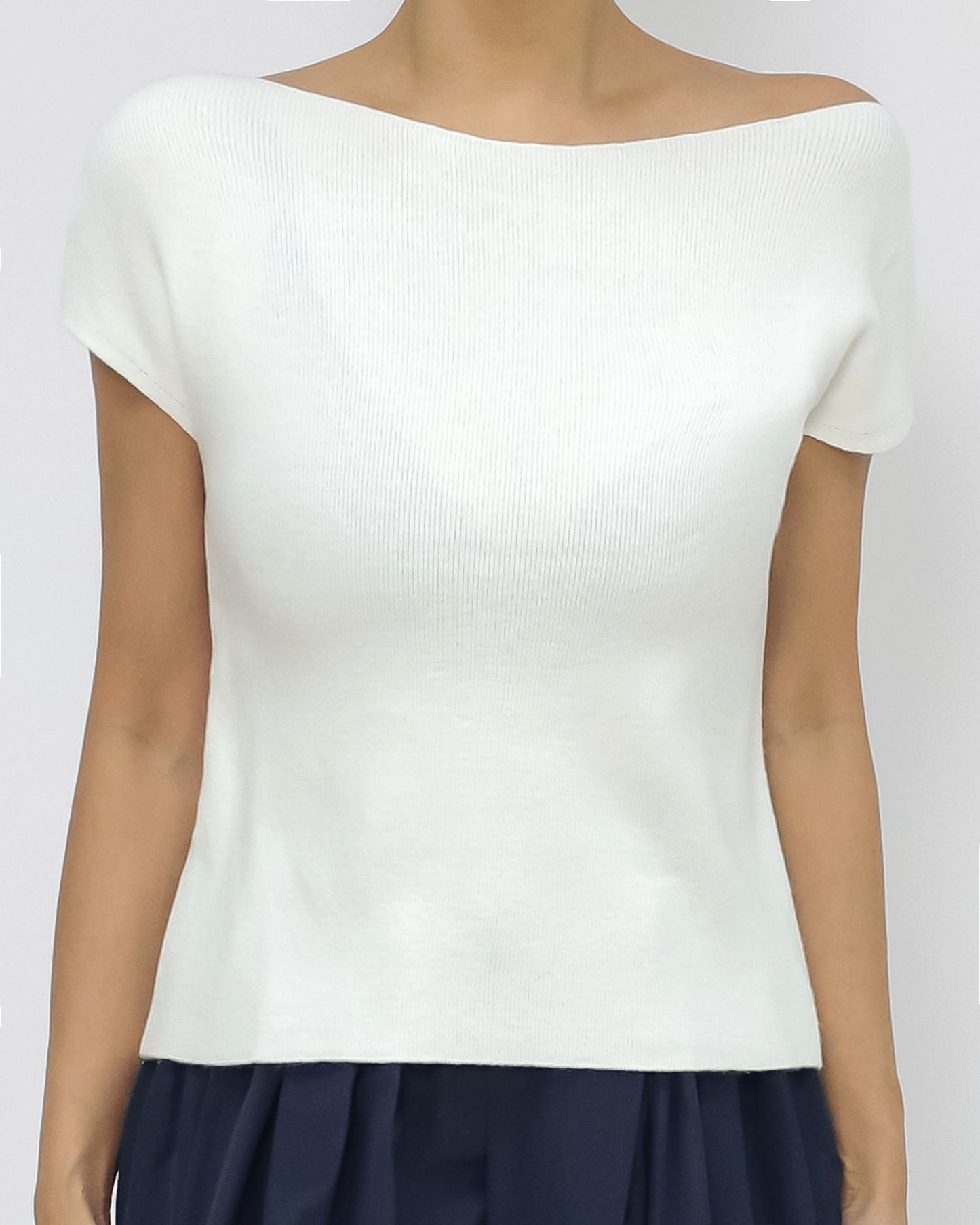ivory casual knitted top