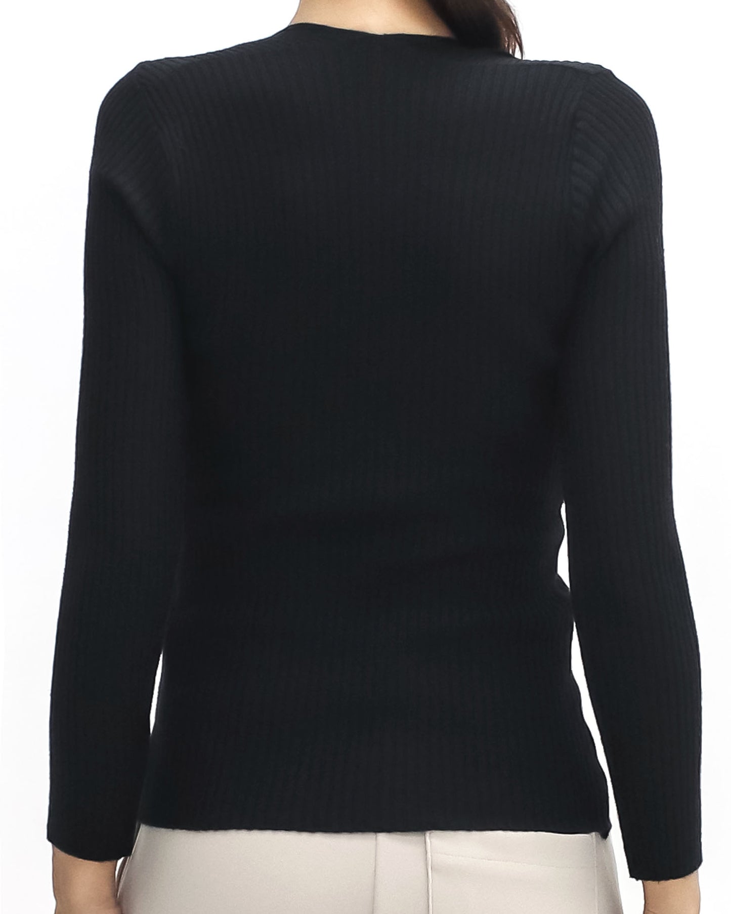 black square neck knitted top *pre-order*