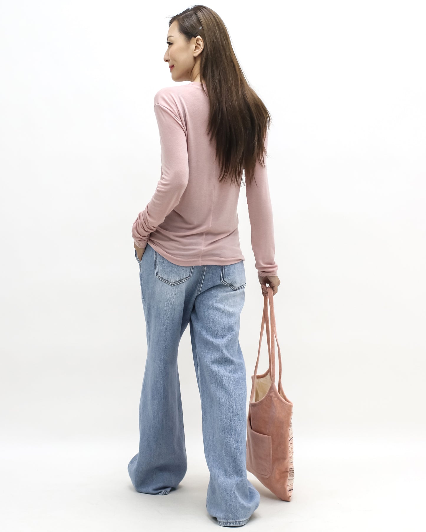 pink soft basic top