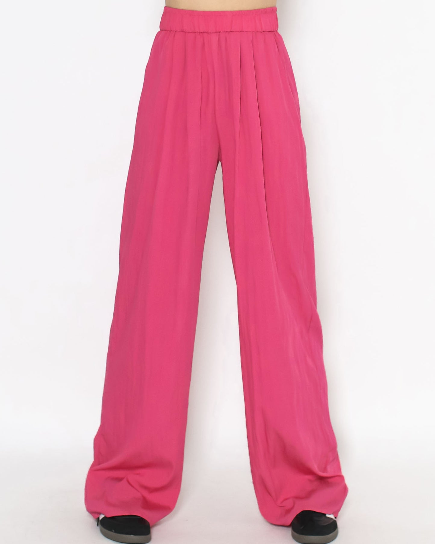 pink slinky straight leg pants *pre-order*