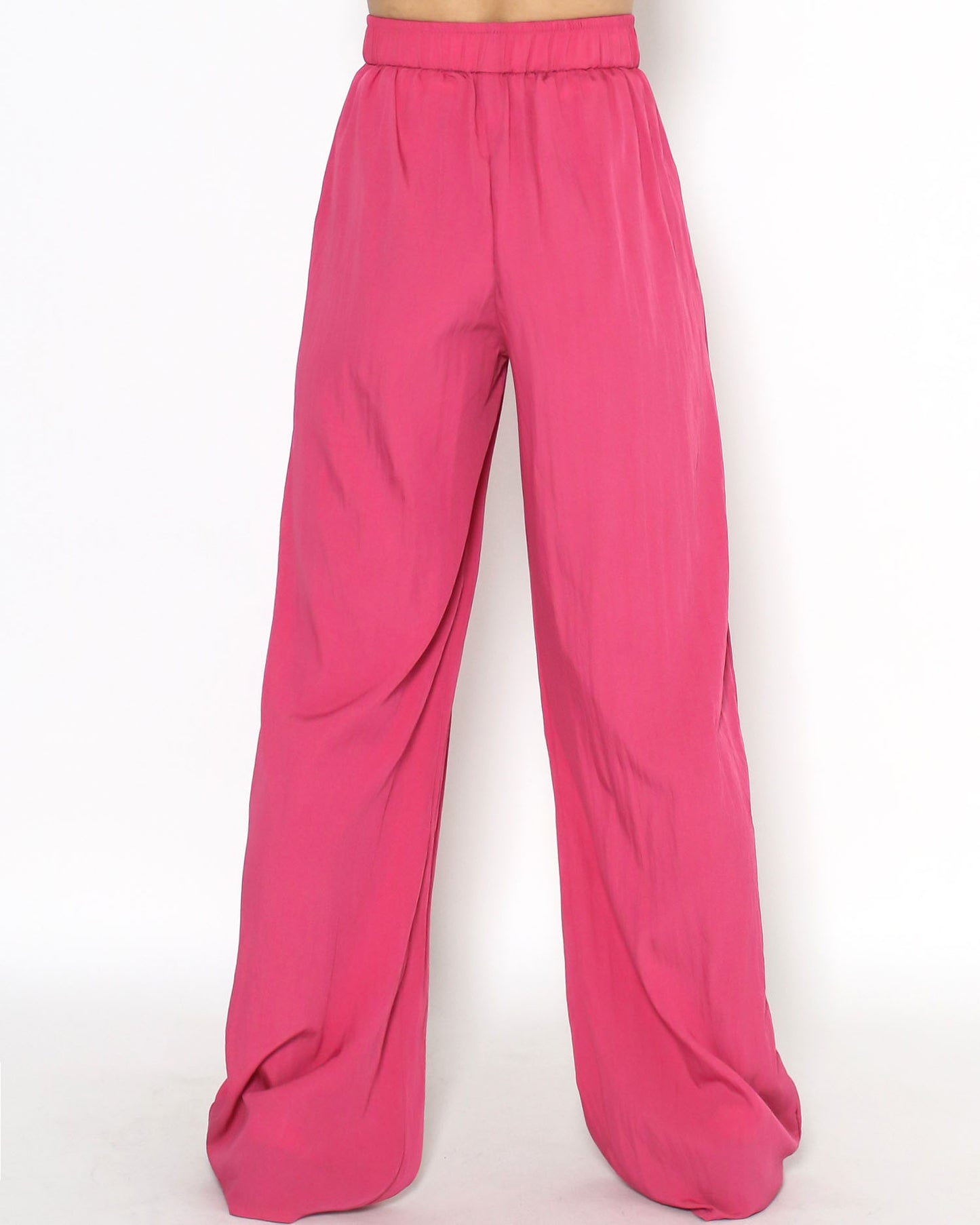 pink slinky straight leg pants *pre-order*