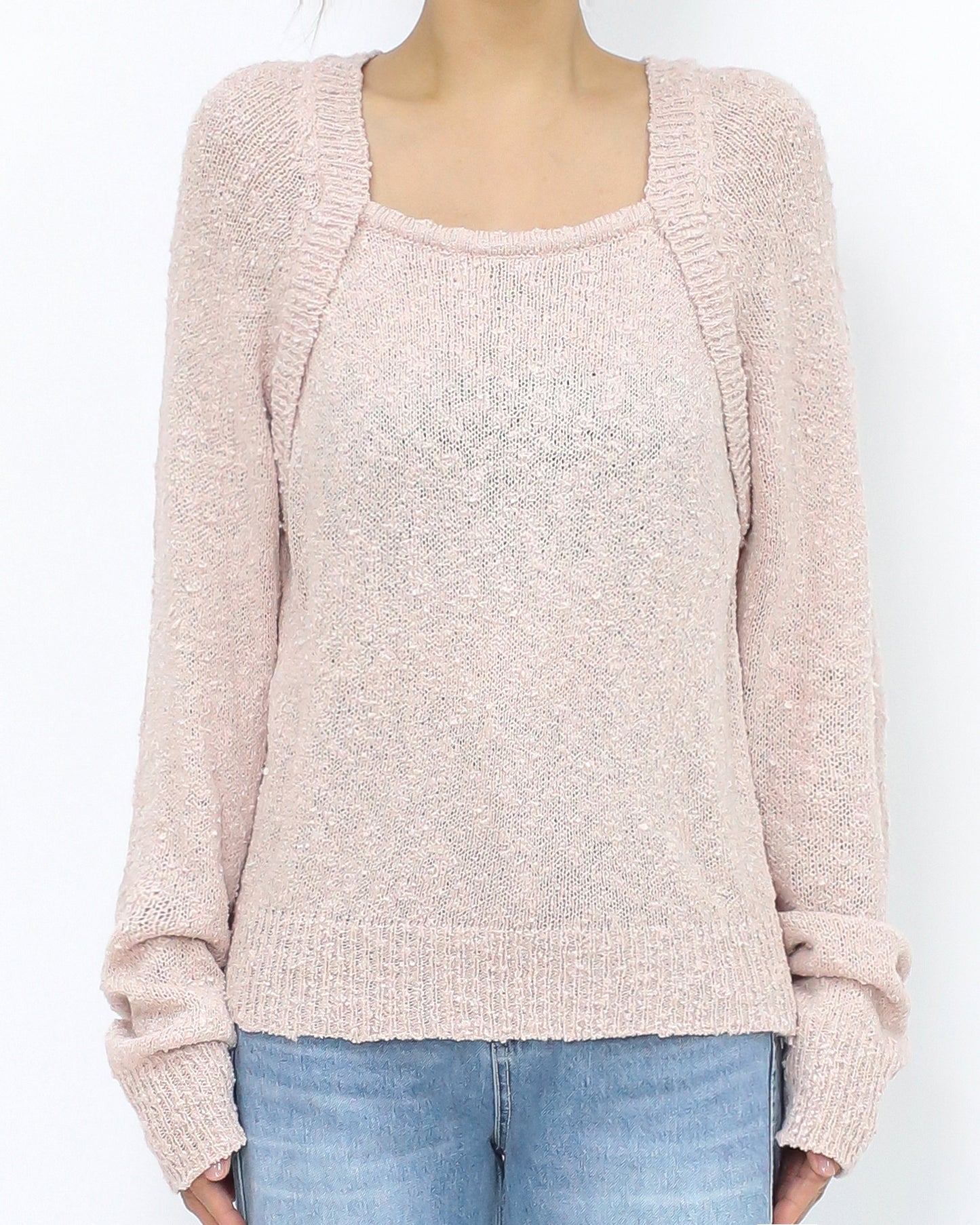 marl pink knitted top *pre-order*