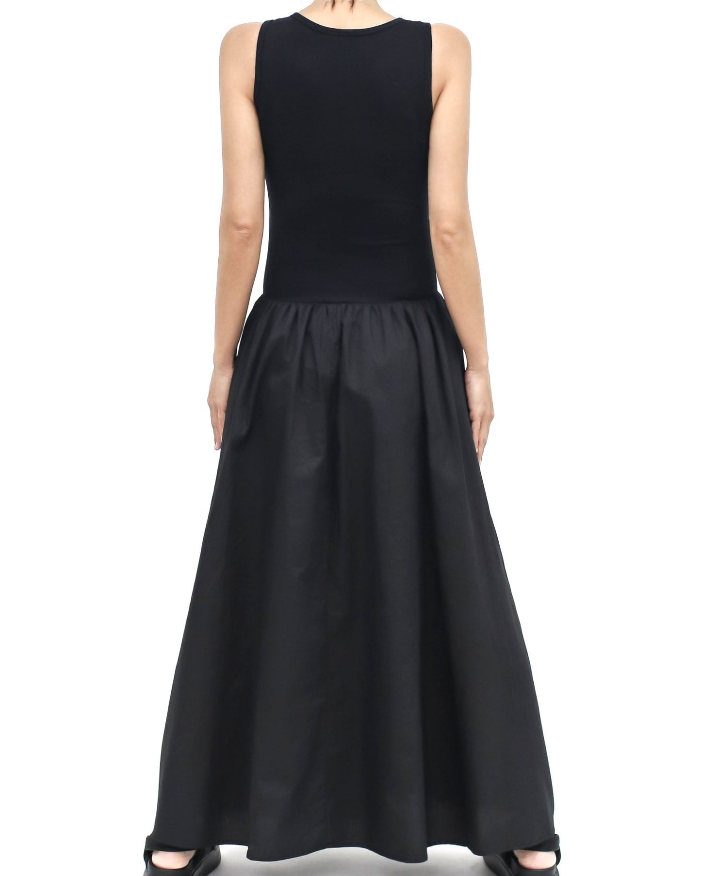 黑色背心搭配襯衫喇叭長裙*預購*