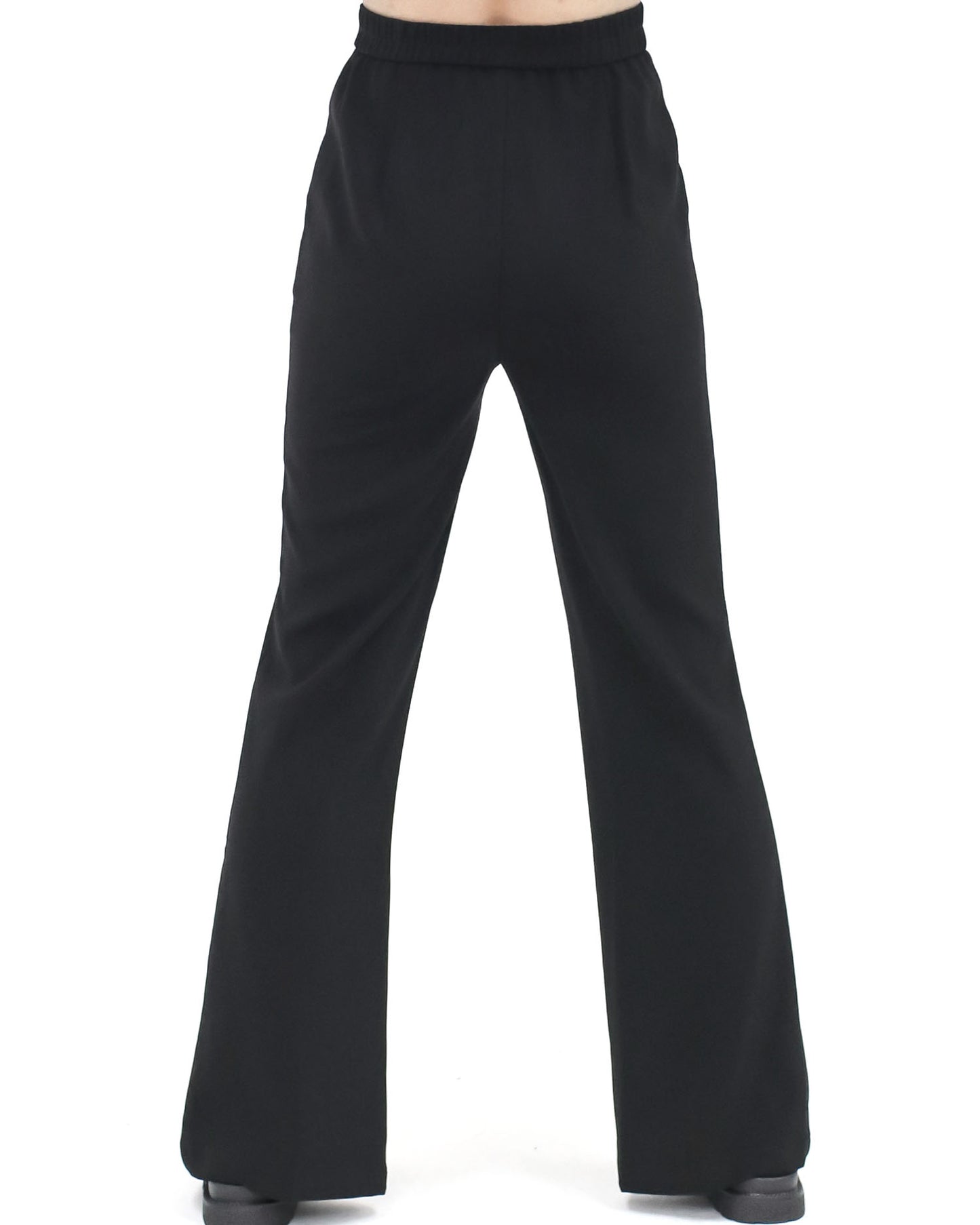 black split front straight pants *pre-order*