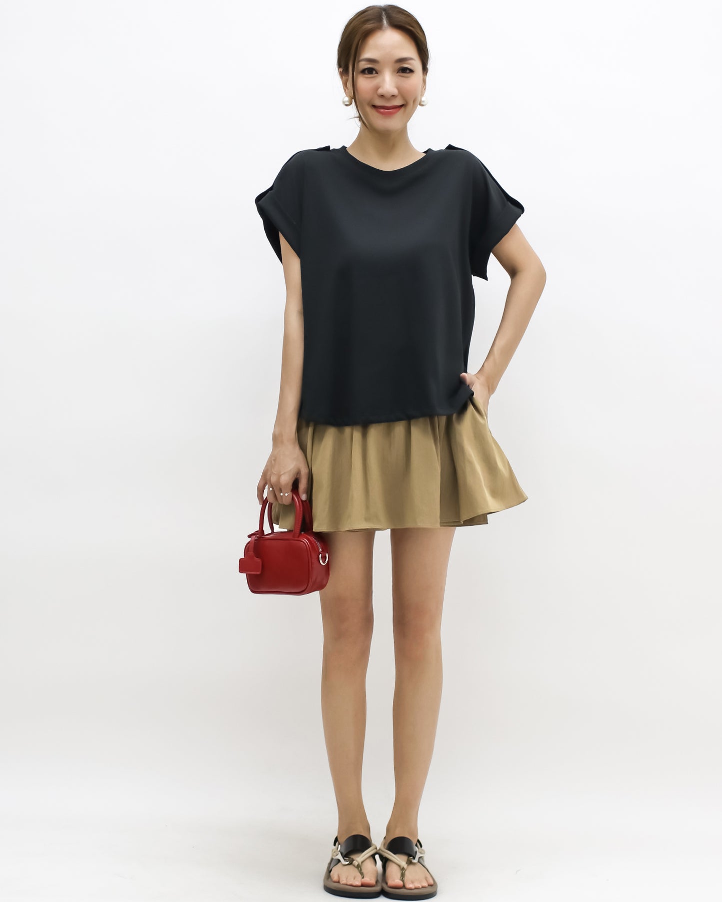 brown PU leather with rope & silver buckle sandals *pre-order*