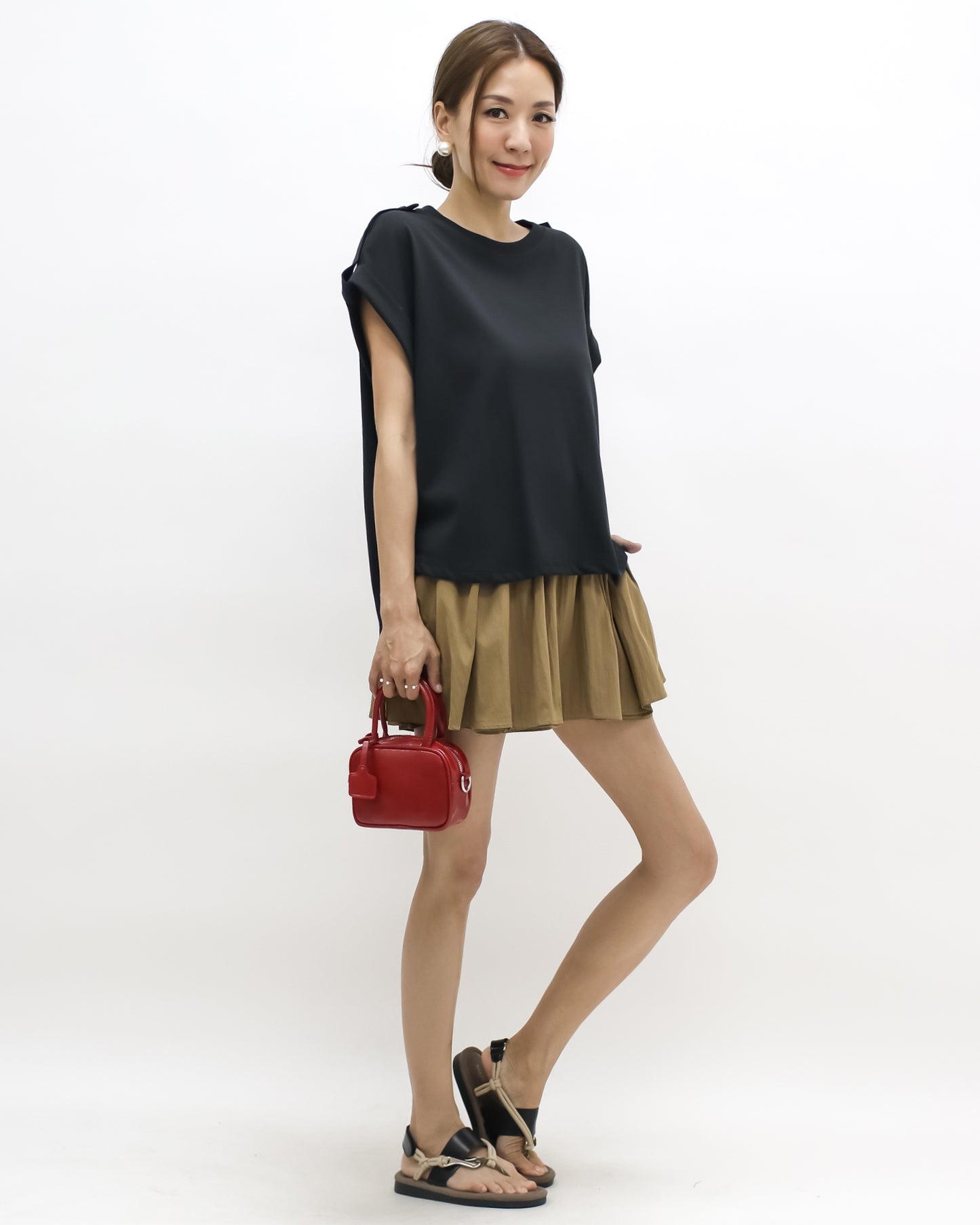 brown PU leather with rope & silver buckle sandals *pre-order*